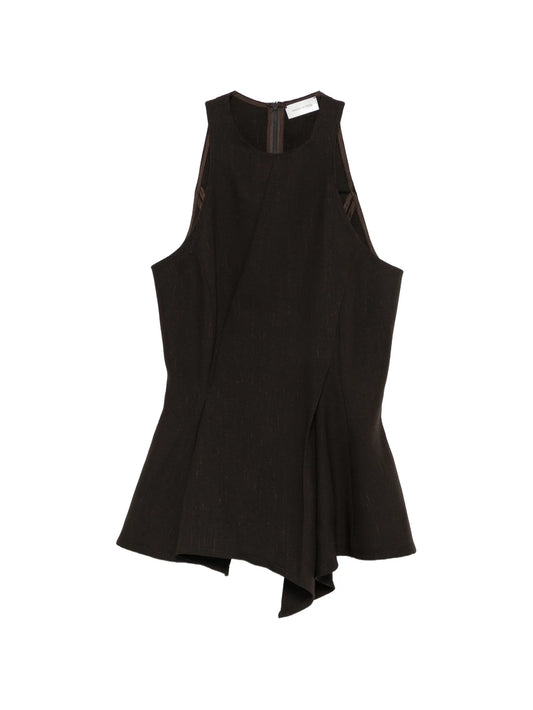 asymmetric peplum blouse