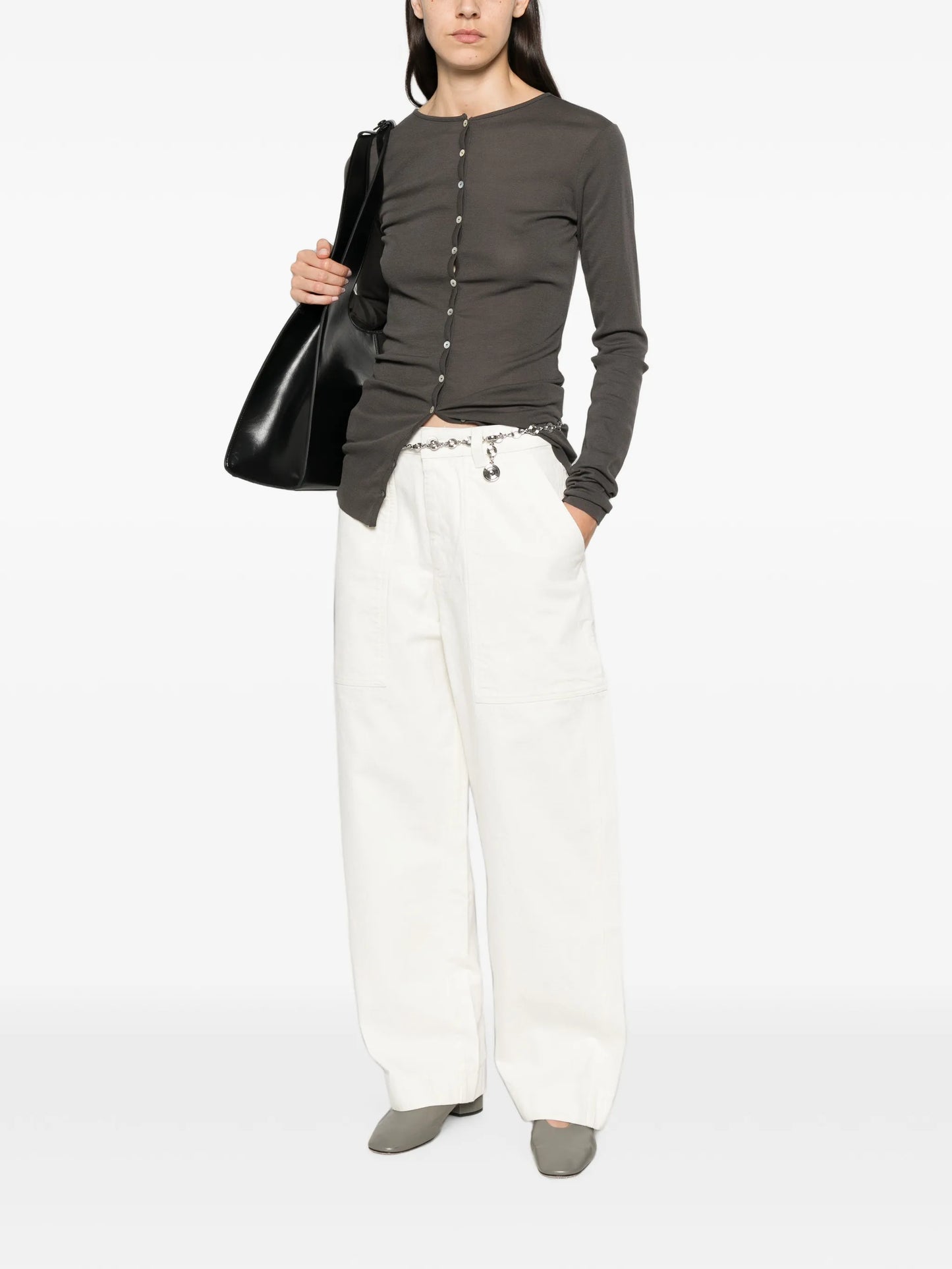 Luisa button-fastening cardigan