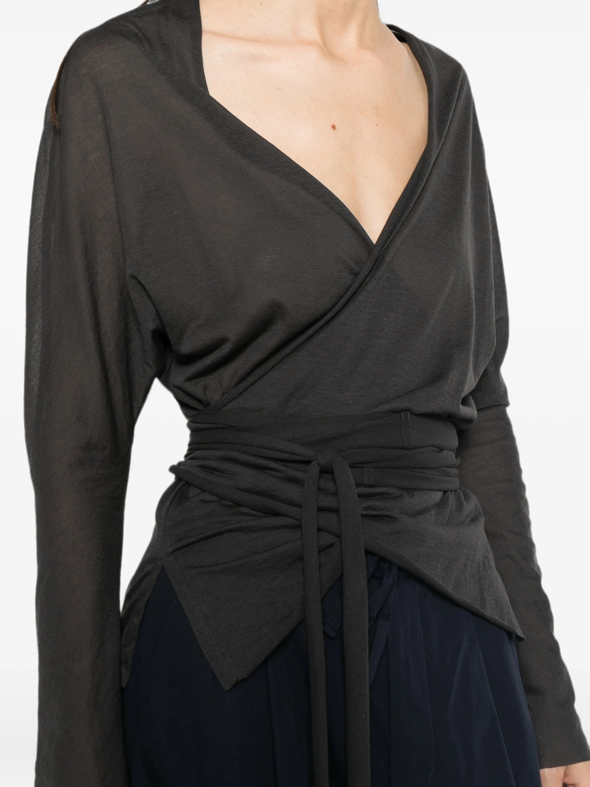 Luth wrap-style blouse