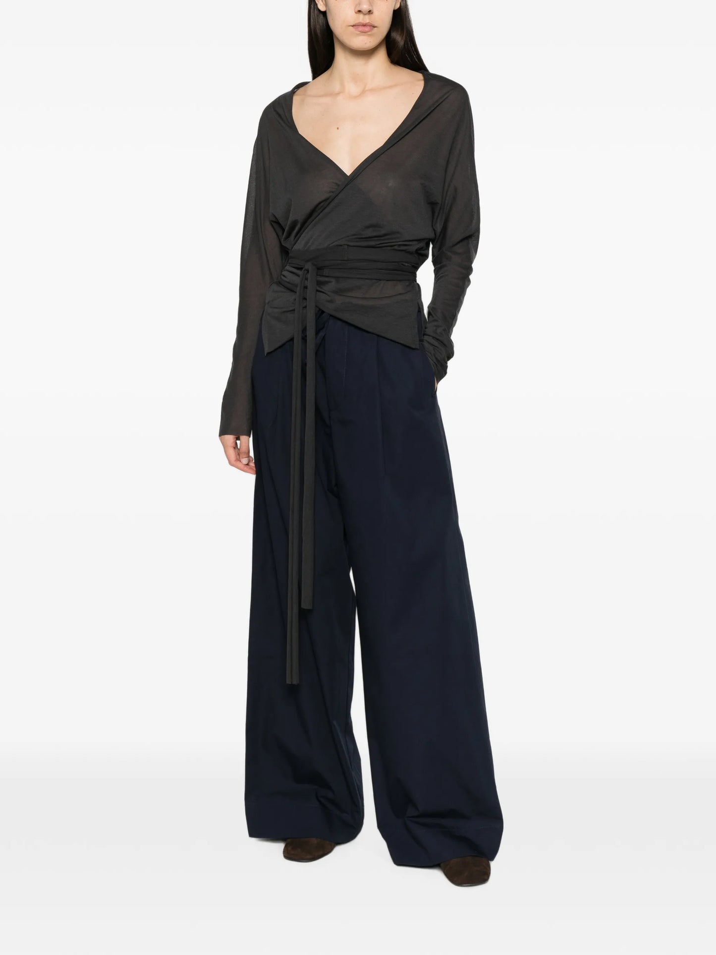 Luth wrap-style blouse