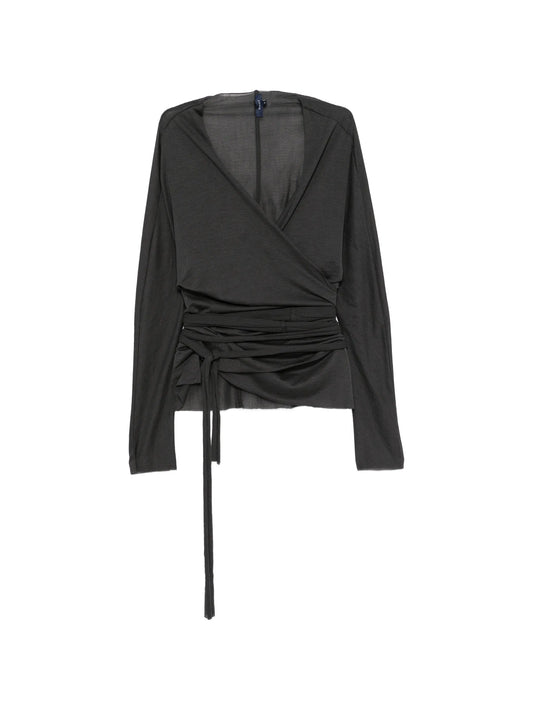 Luth wrap-style blouse