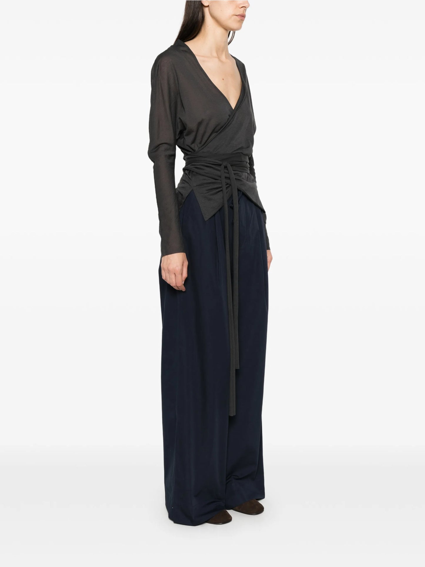 Luth wrap-style blouse