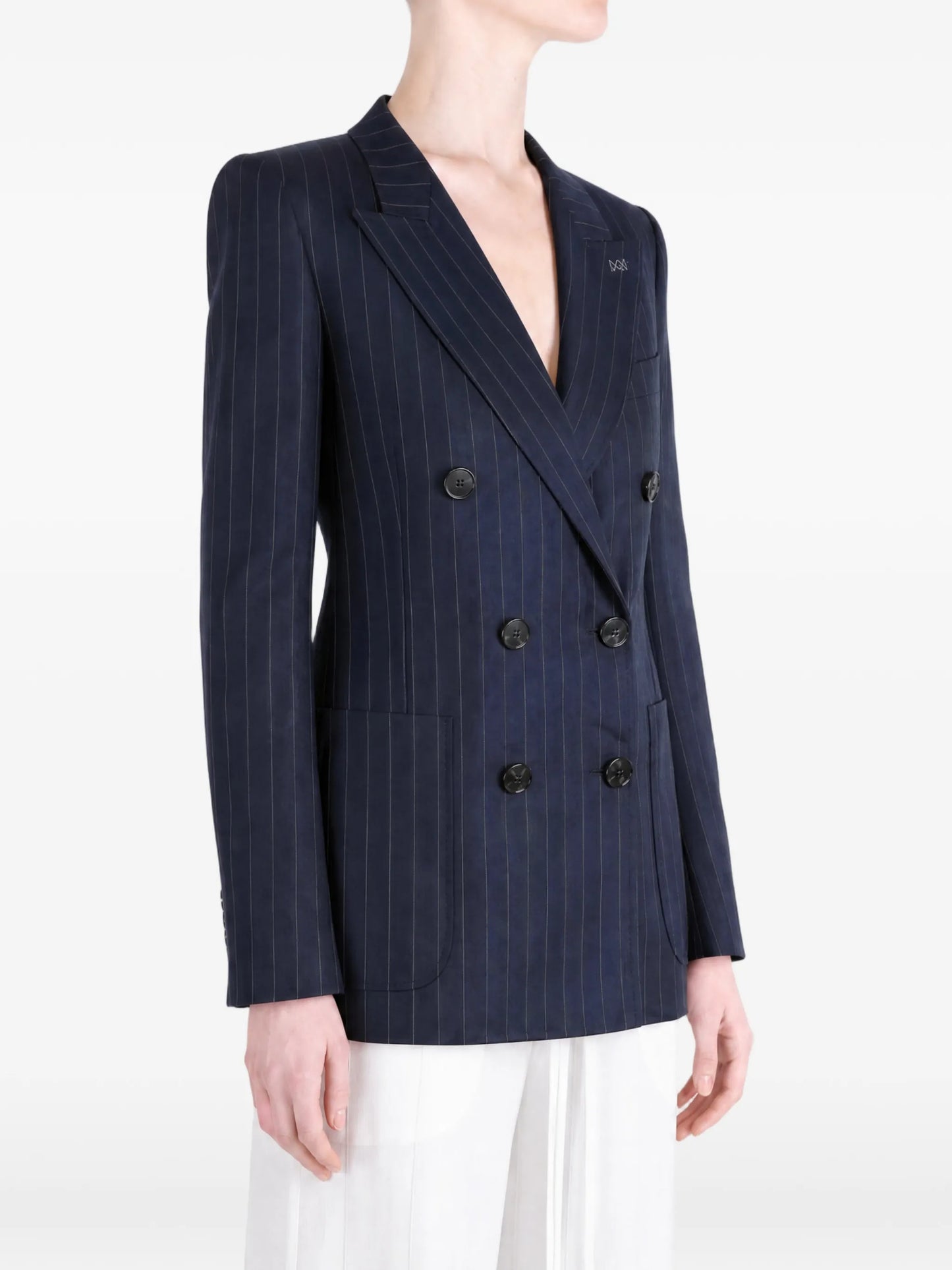 pinstripe double-breasted jacket