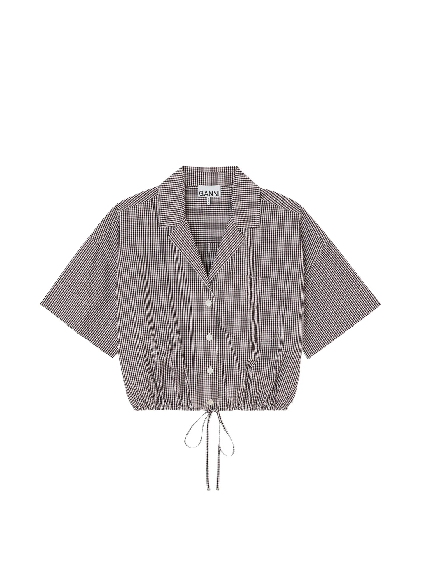 check cropped shirt