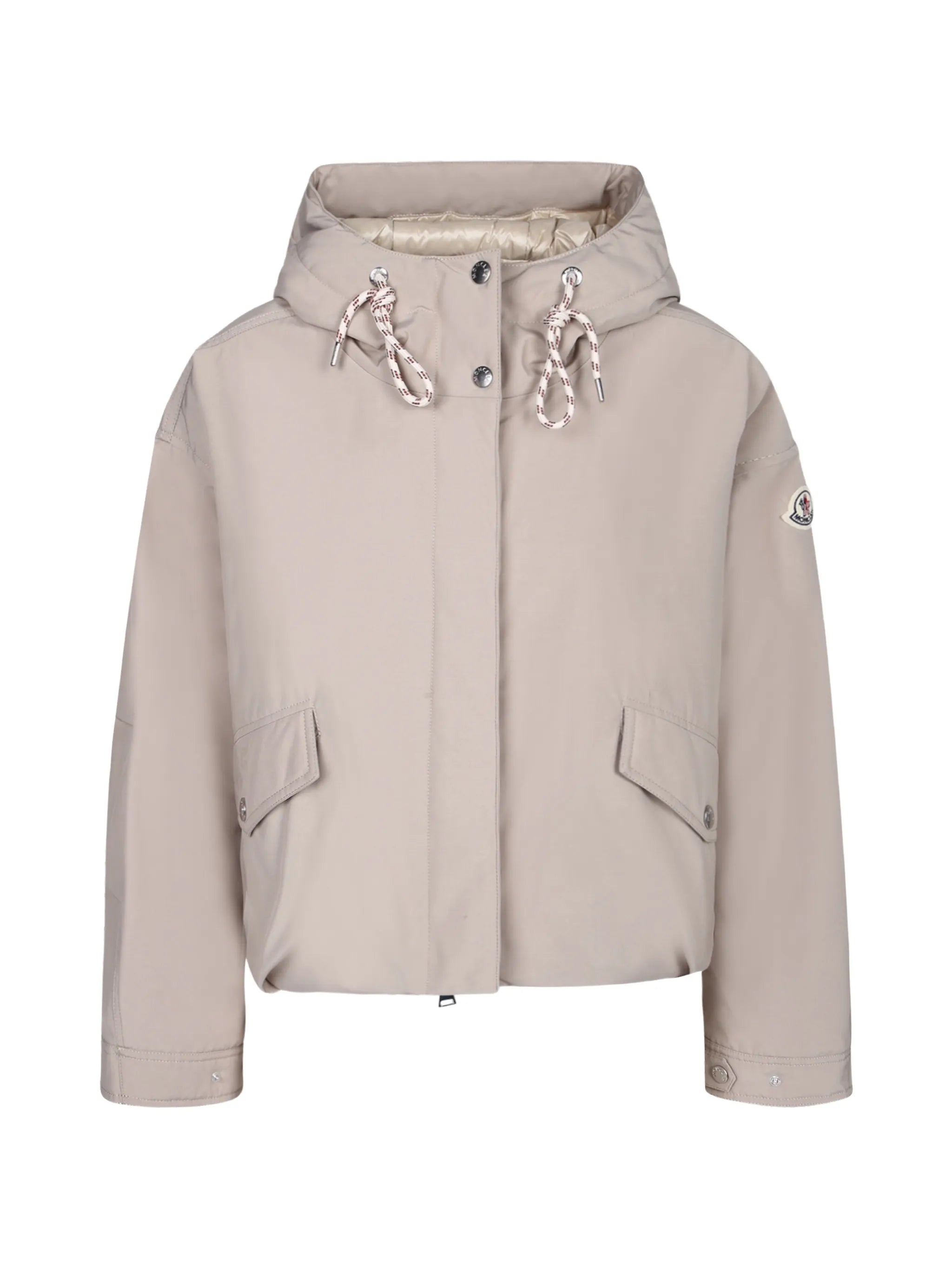 Eucalyptus hooded flap-pocket jacket