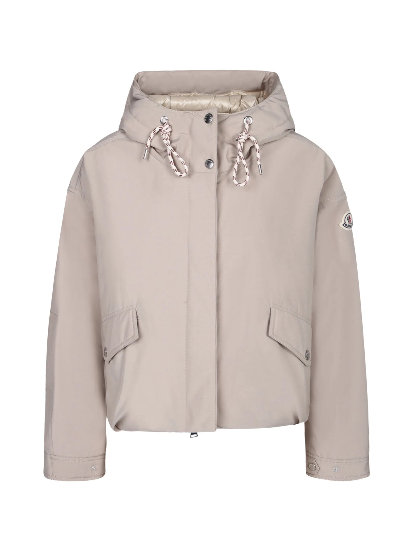 Eucalyptus hooded flap-pocket jacket