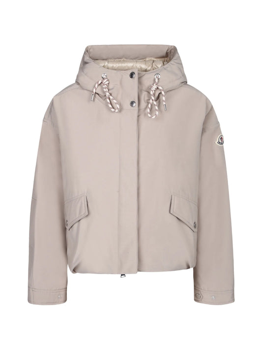 Eucalyptus hooded flap-pocket jacket