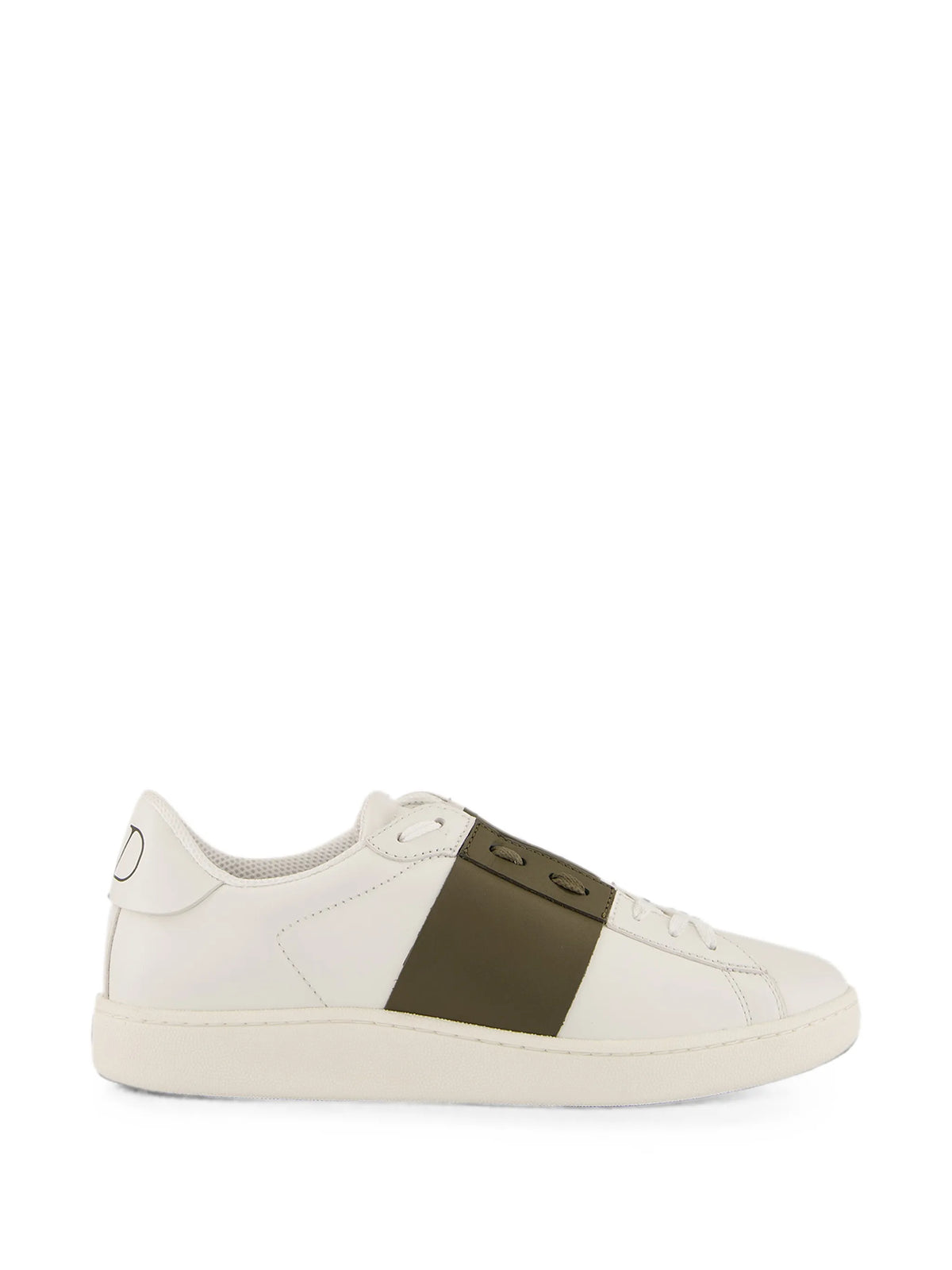 VLogo Signature panelled leather sneakers