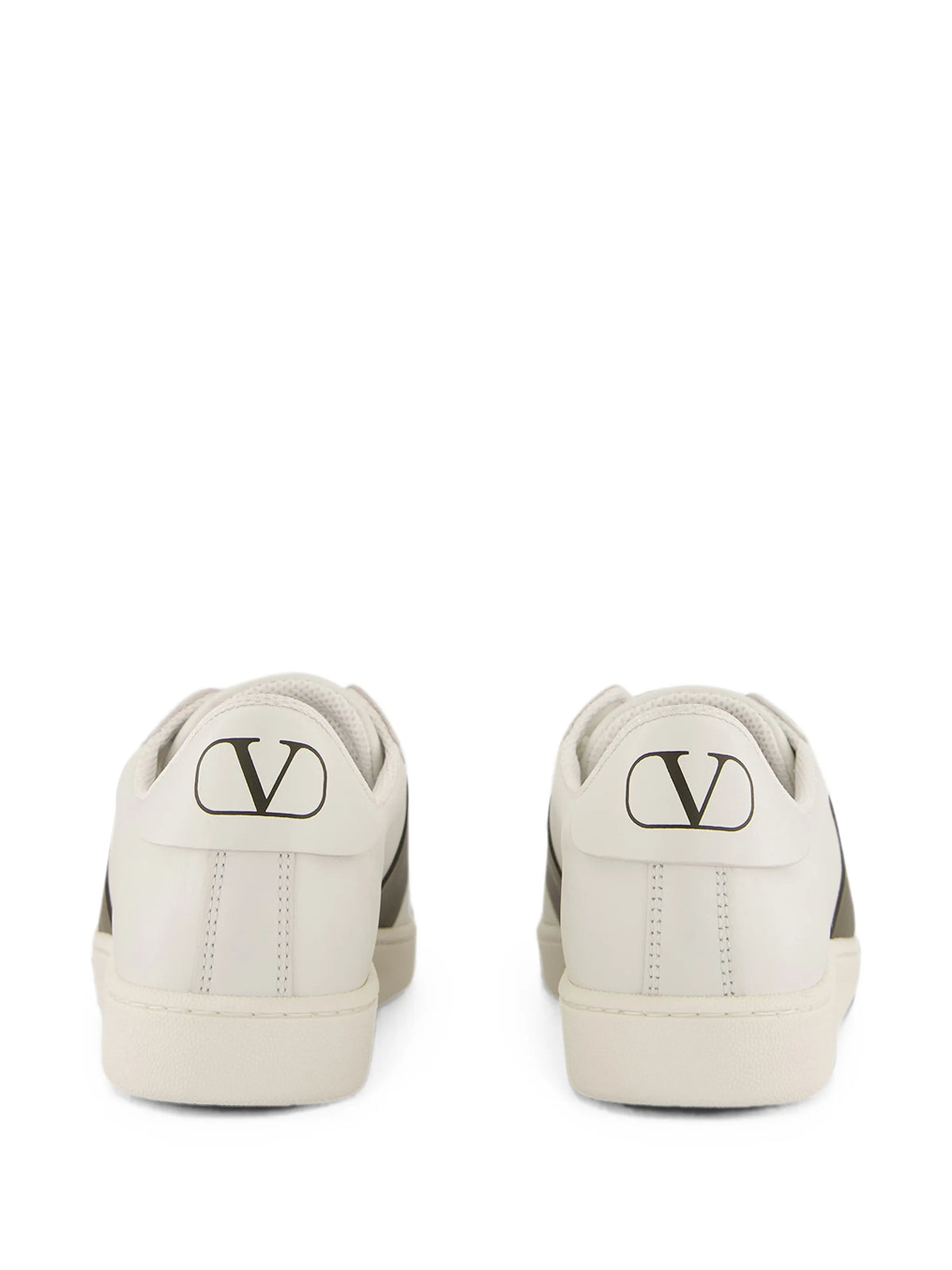 VLogo Signature panelled leather sneakers