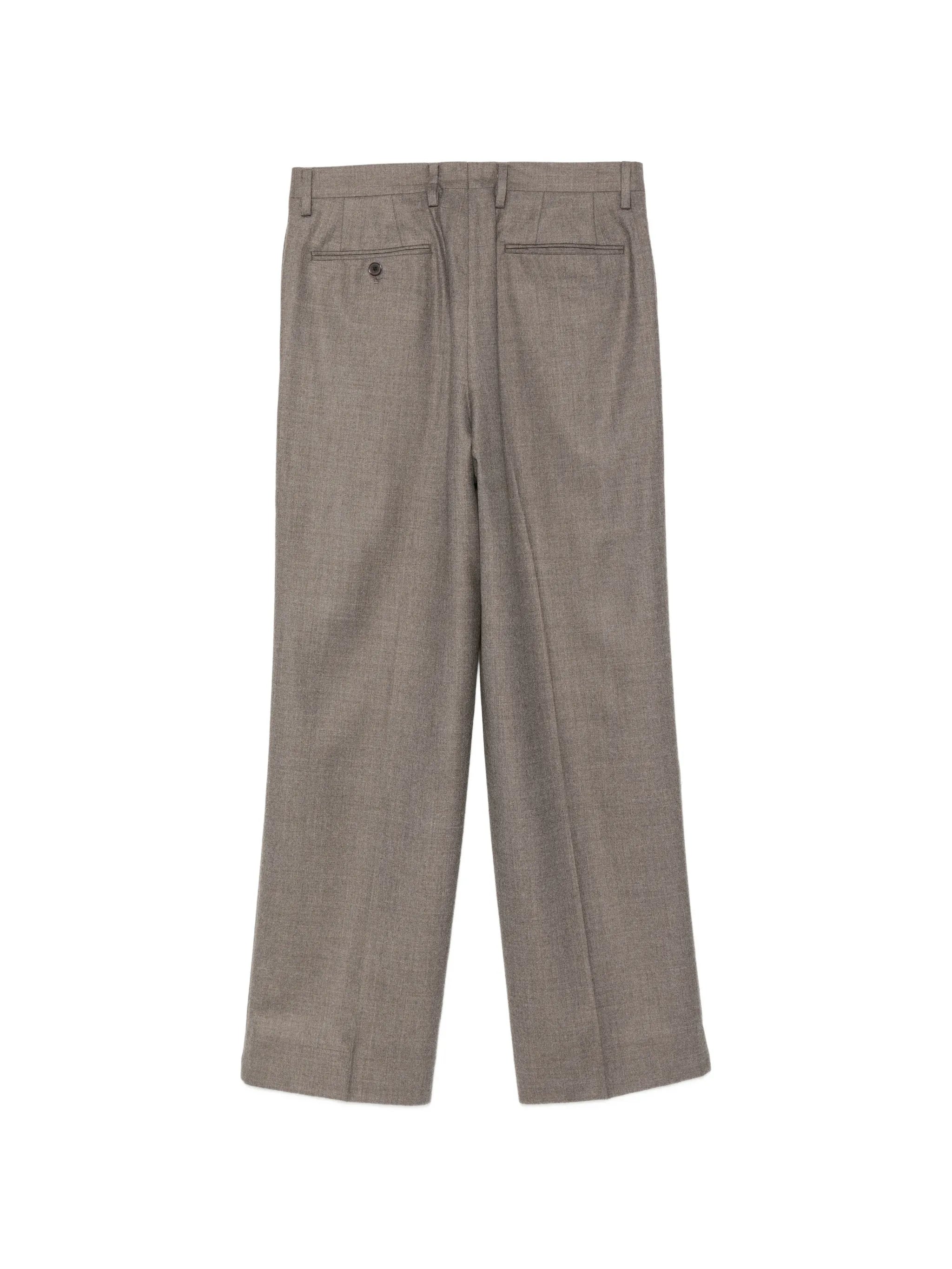 pleated wool trousers