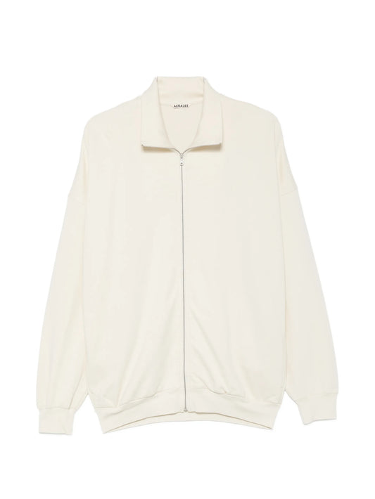 zip-up cotton sweater