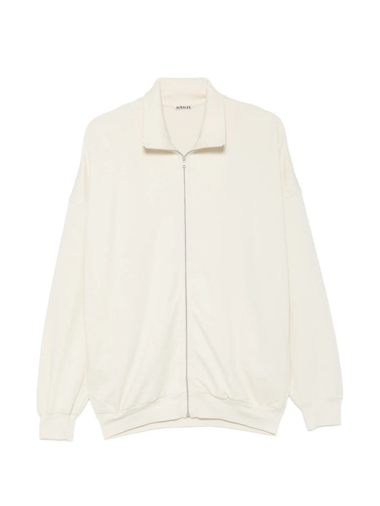 zip-up cotton sweater