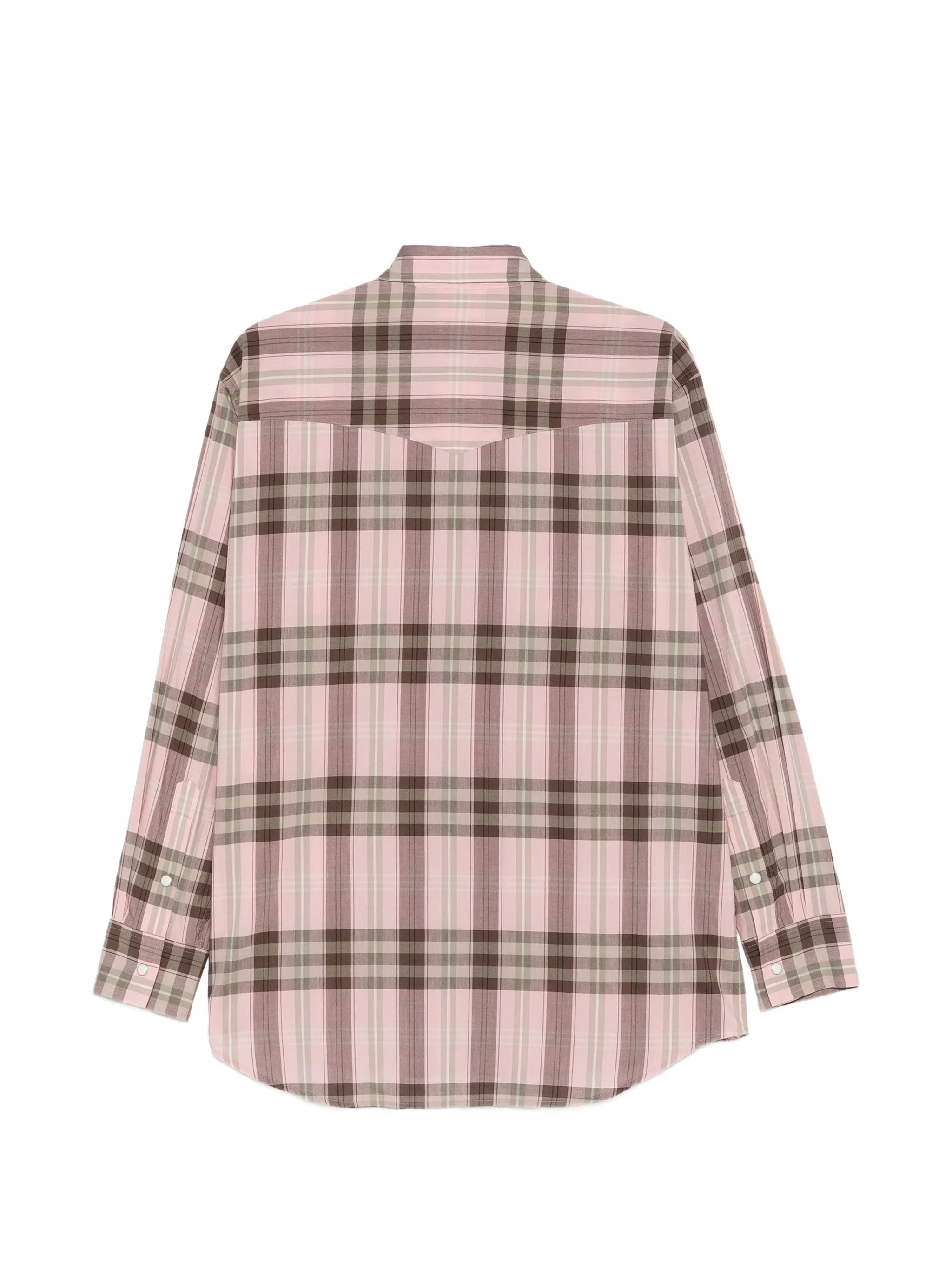 check-pattern western shirt