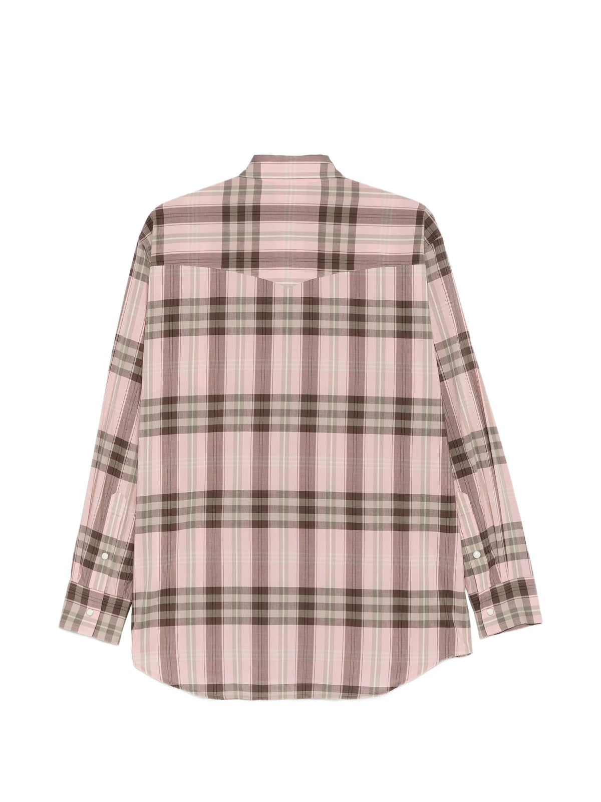 check-pattern western shirt