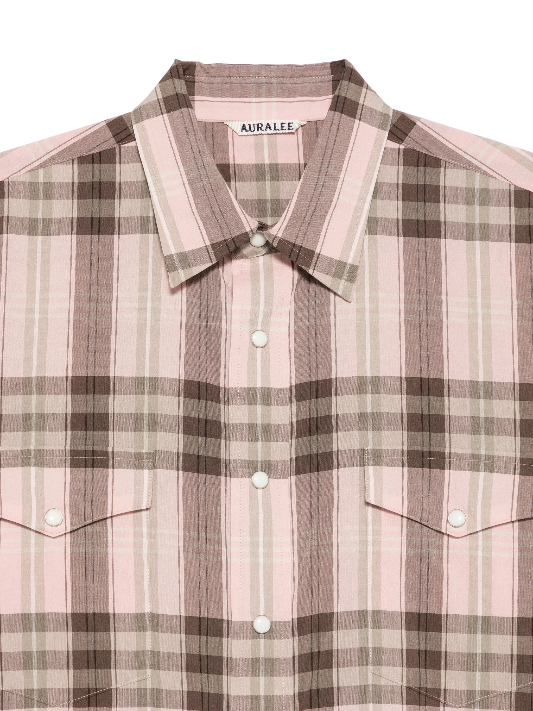 check-pattern western shirt