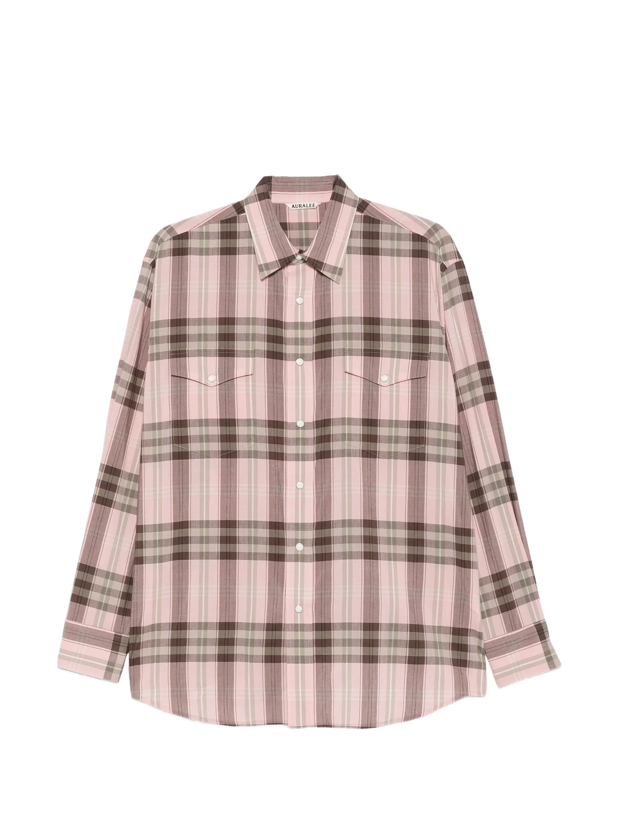 check-pattern western shirt