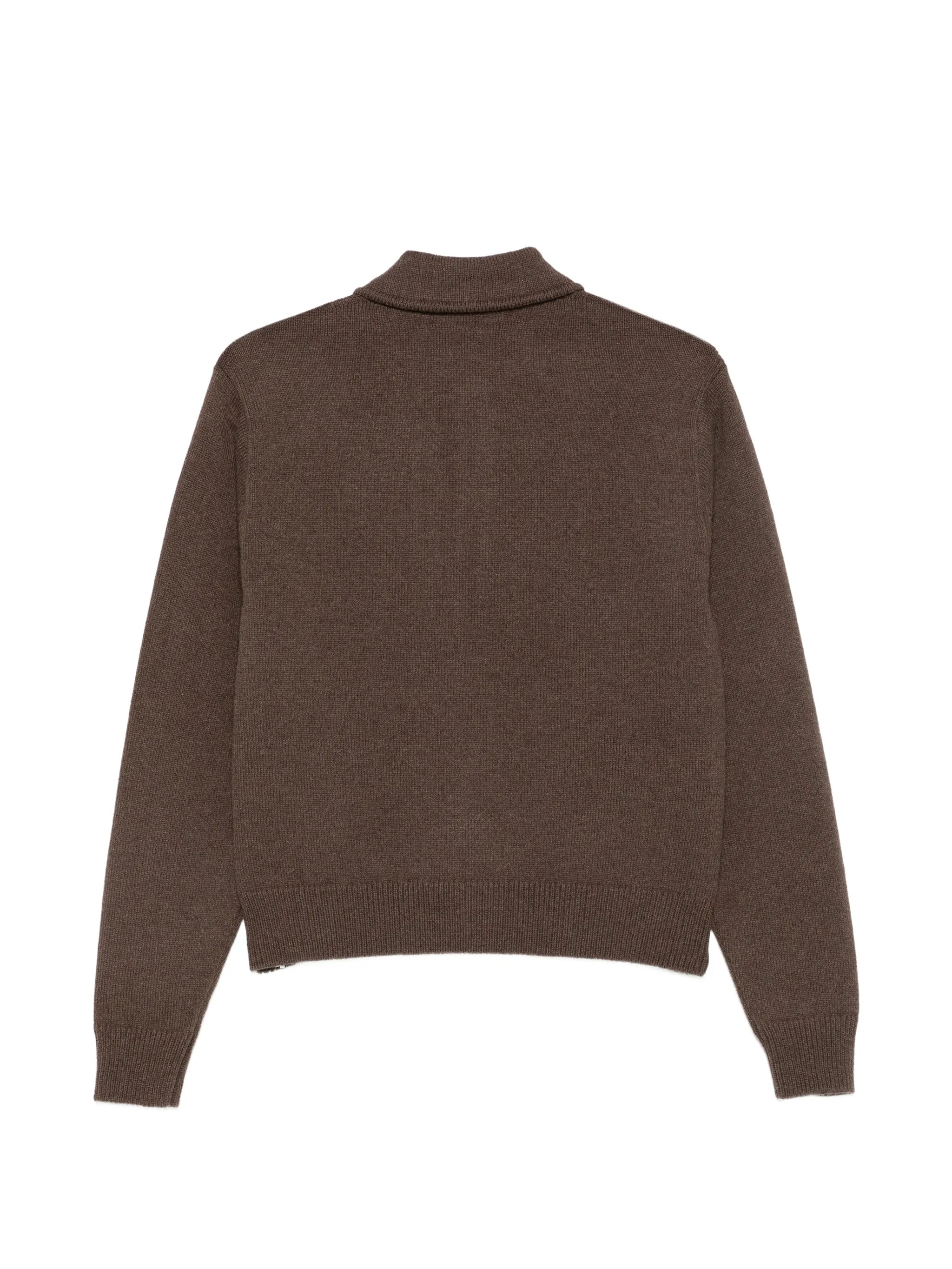 fine-knit wool cardigan