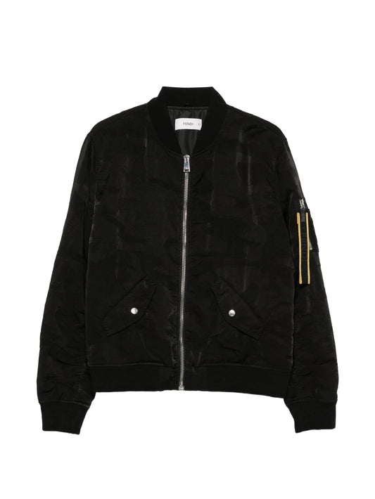logo-tape bomber jacket