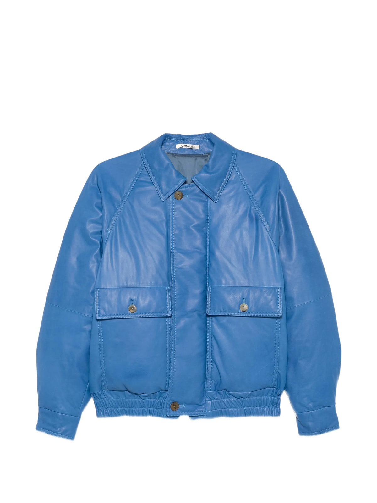 calf leather down jacket