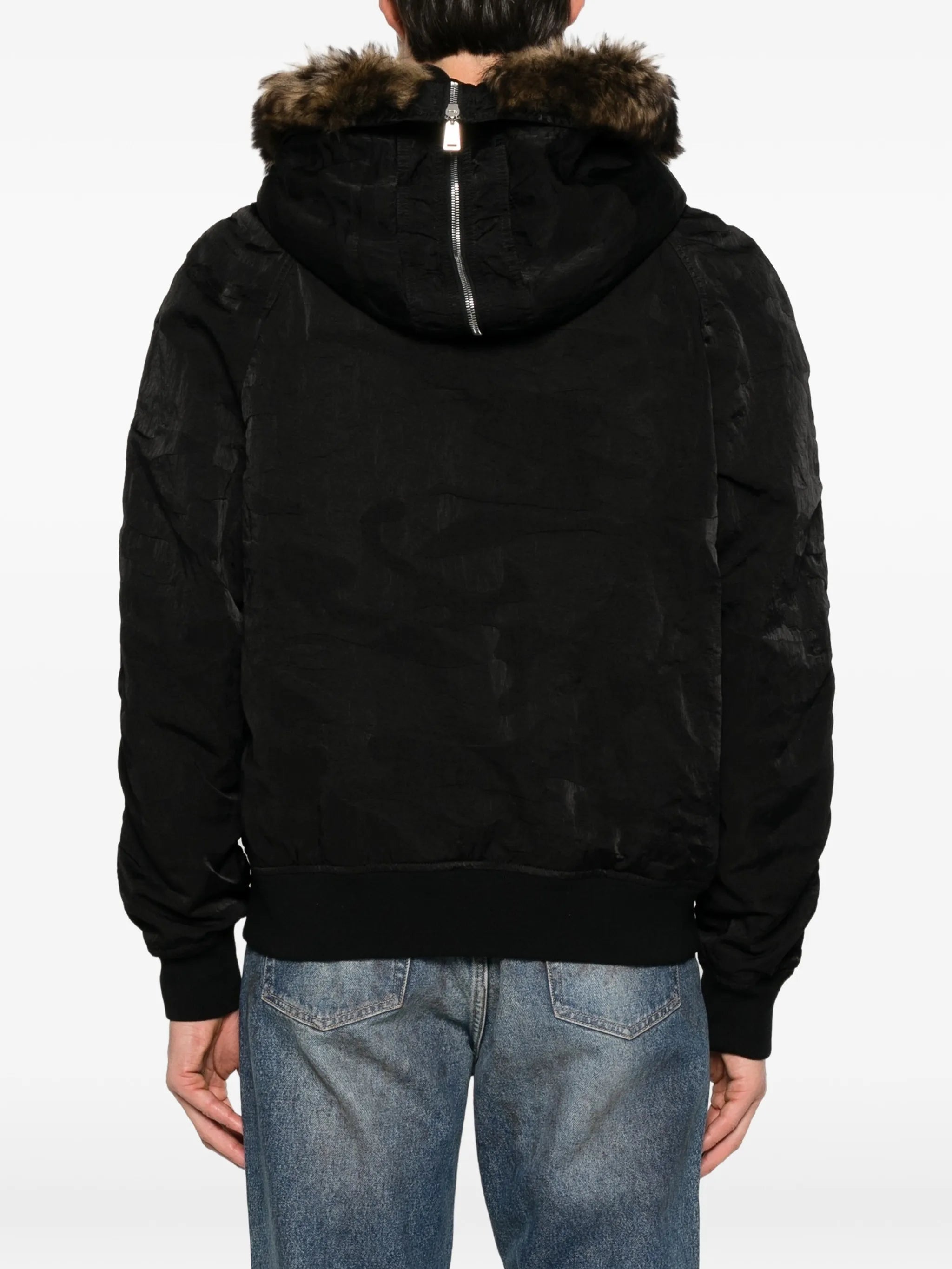 fur-trim padded jacket