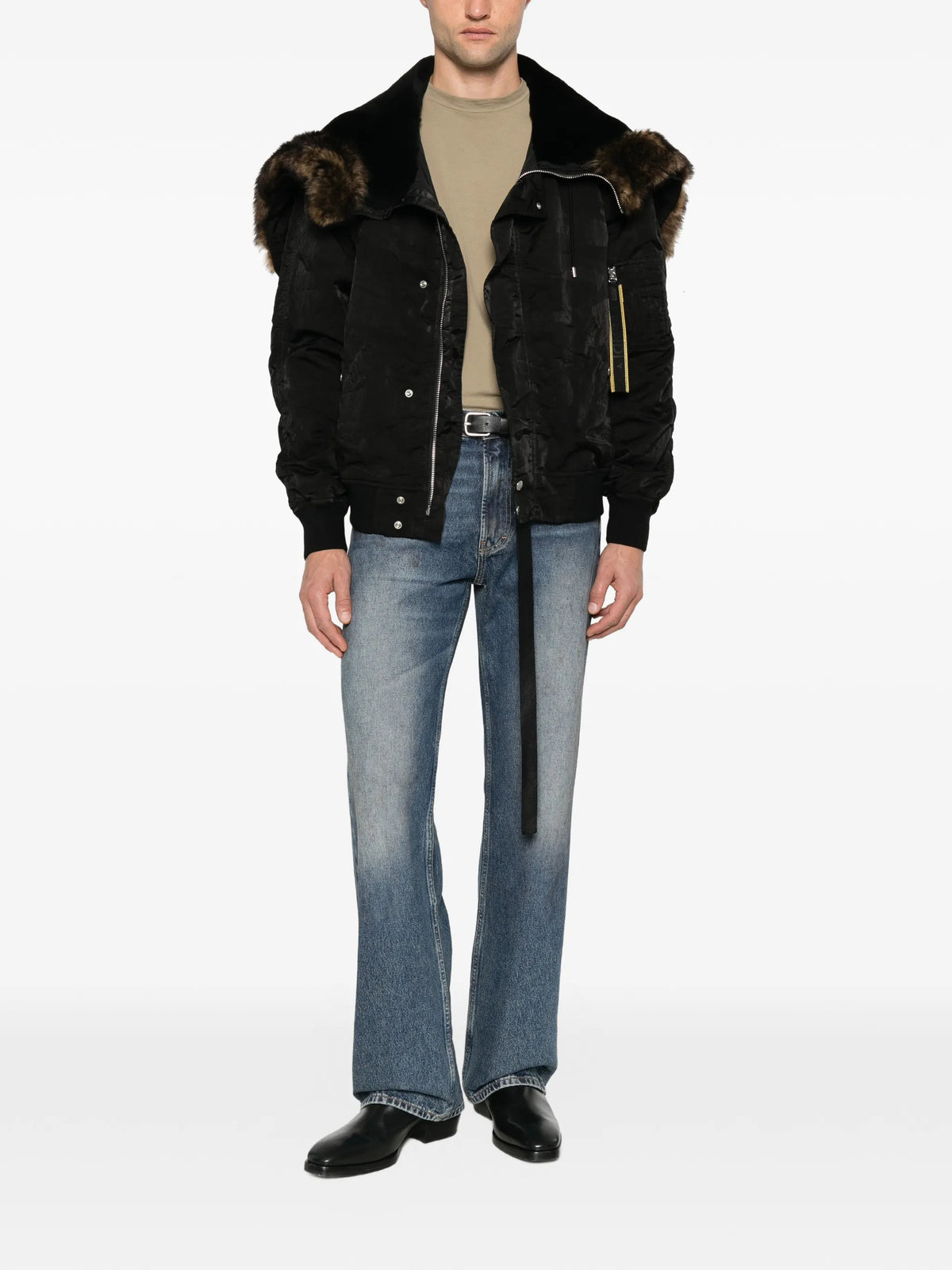 fur-trim padded jacket