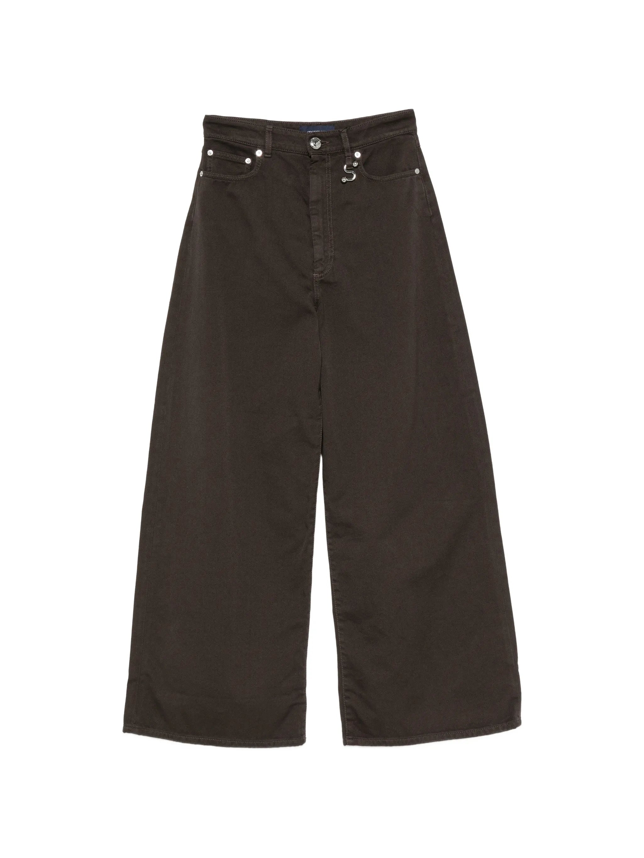 S-detail wide-leg jeans