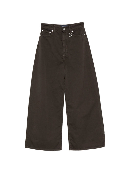 S-detail wide-leg jeans