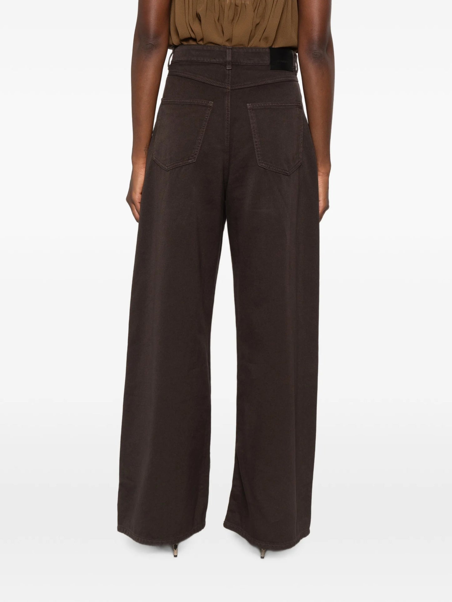 S-detail wide-leg jeans