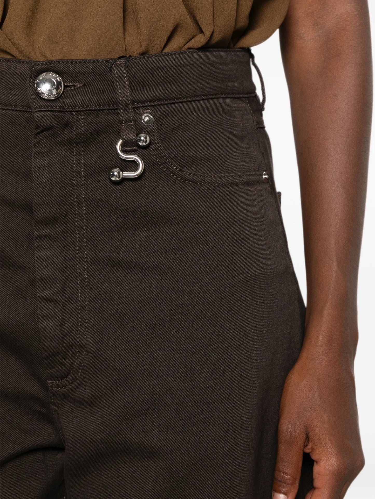 S-detail wide-leg jeans
