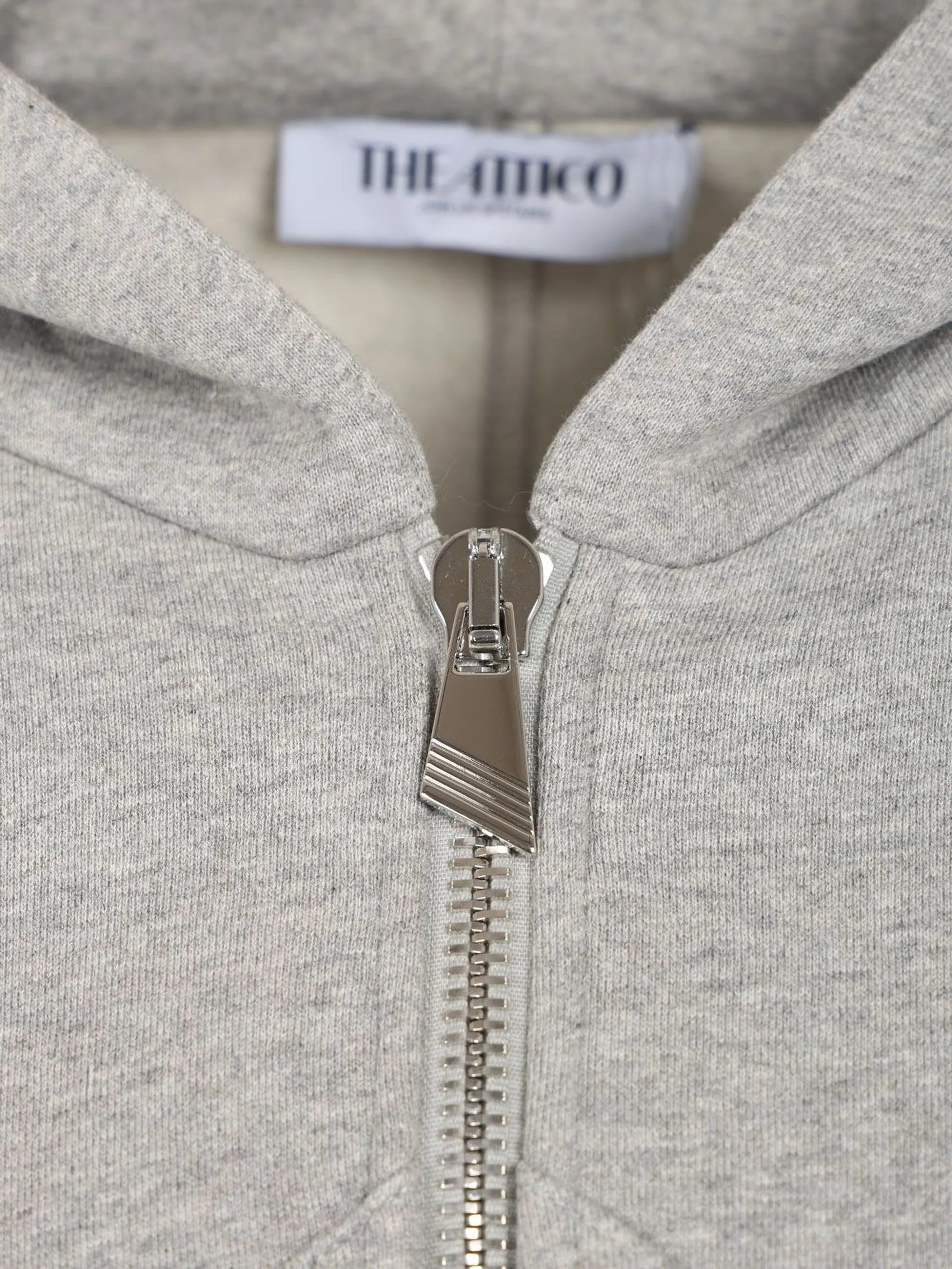 logo-embroidered zip-up hoodie