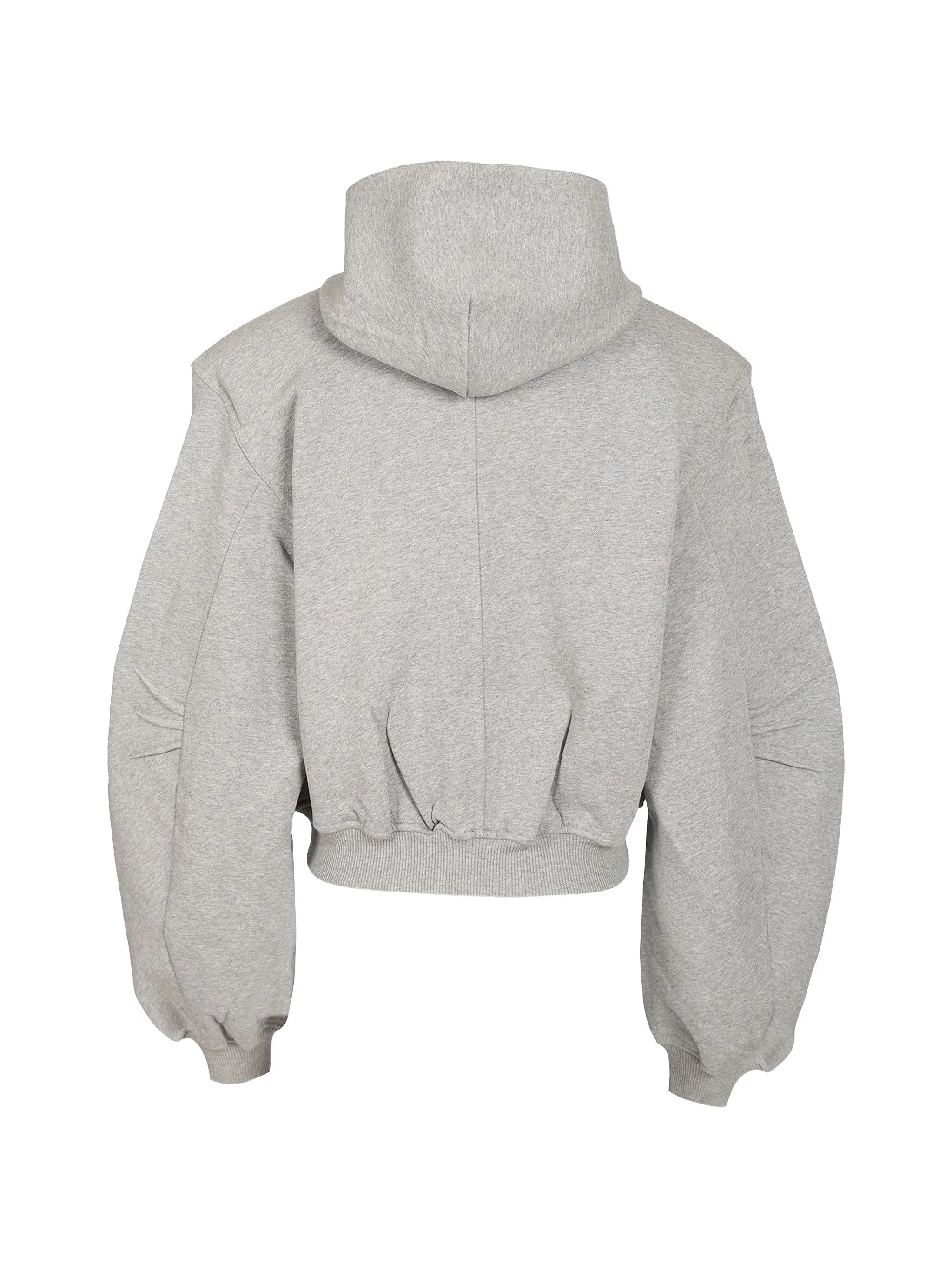 logo-embroidered zip-up hoodie