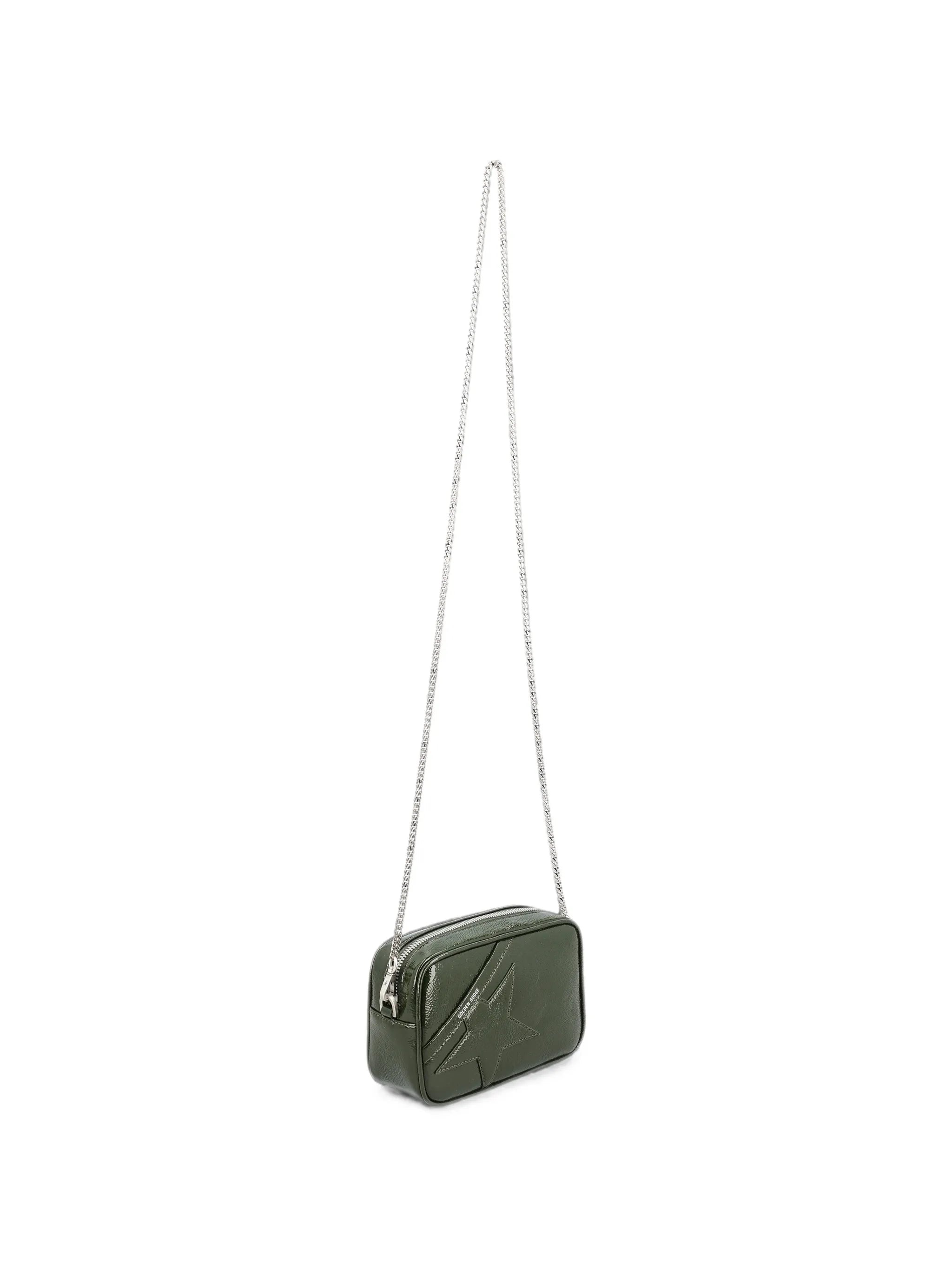 Star-patch patent shoulder bag