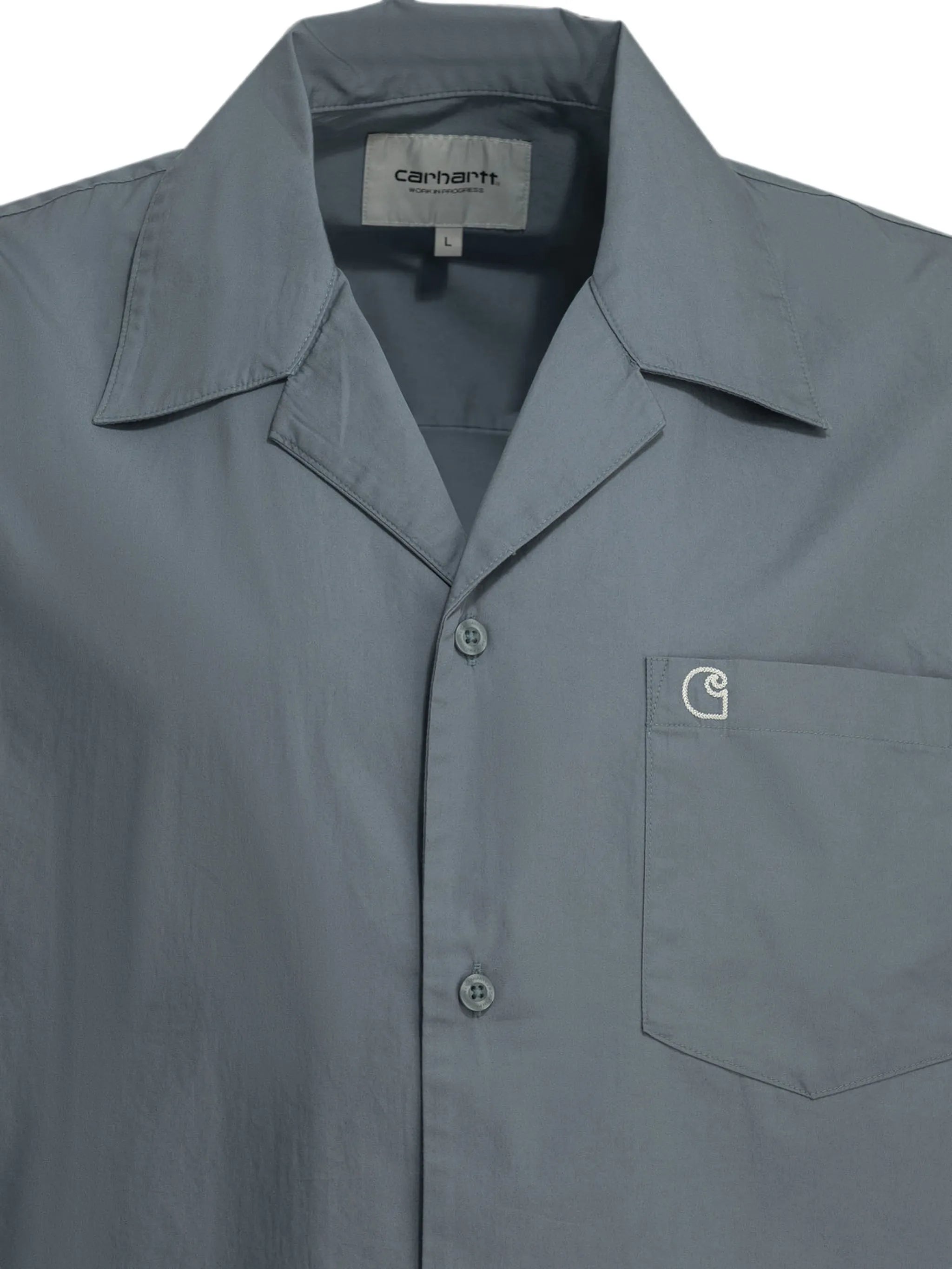 logo-embroidered short-sleeve shirt