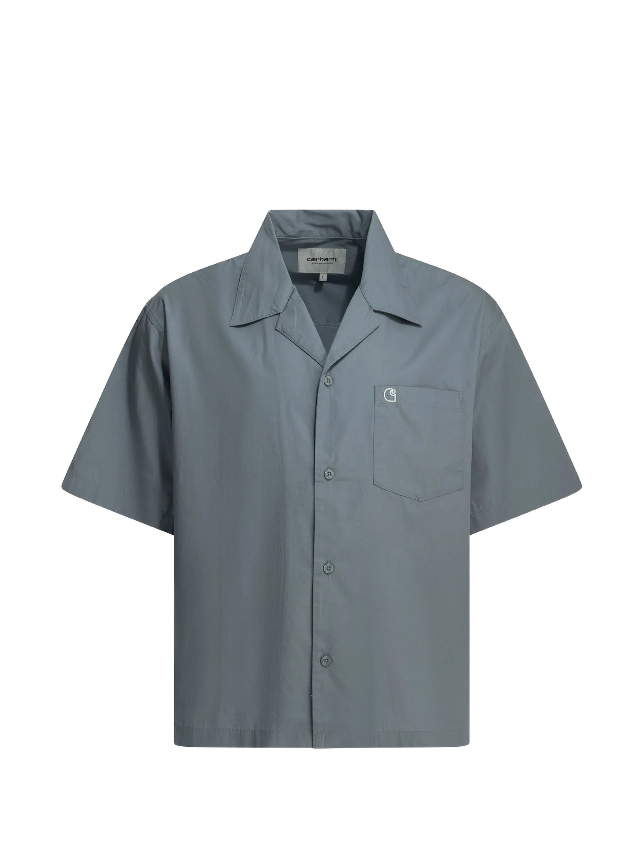 logo-embroidered short-sleeve shirt