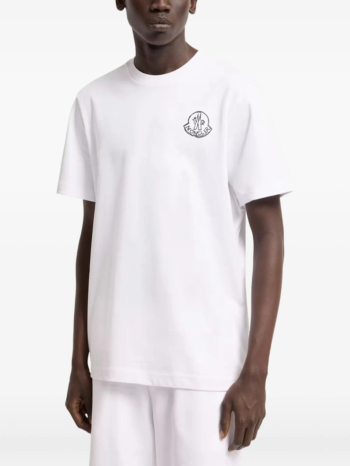 cotton jersey logo patch T-shirt