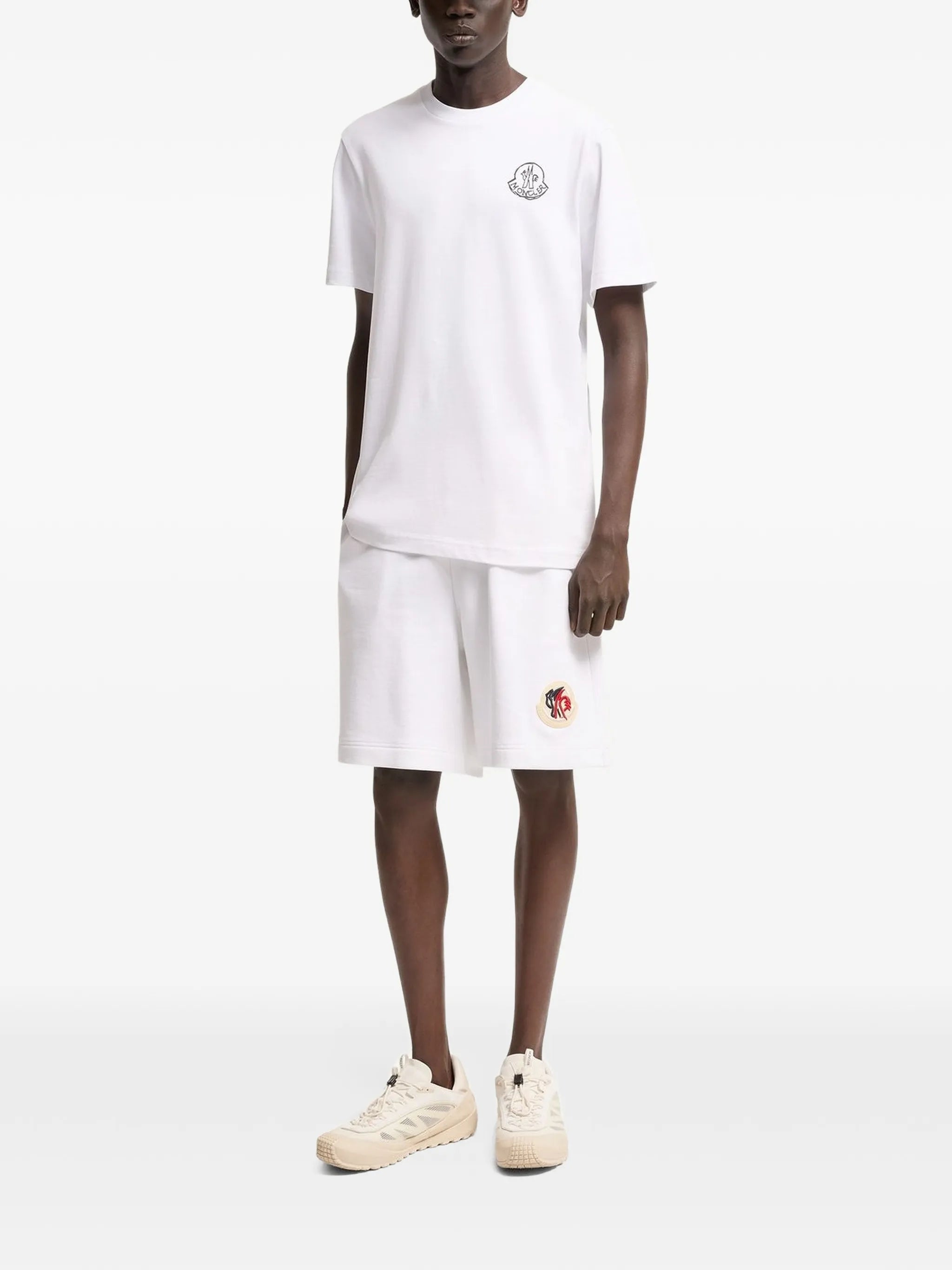 cotton jersey logo patch T-shirt