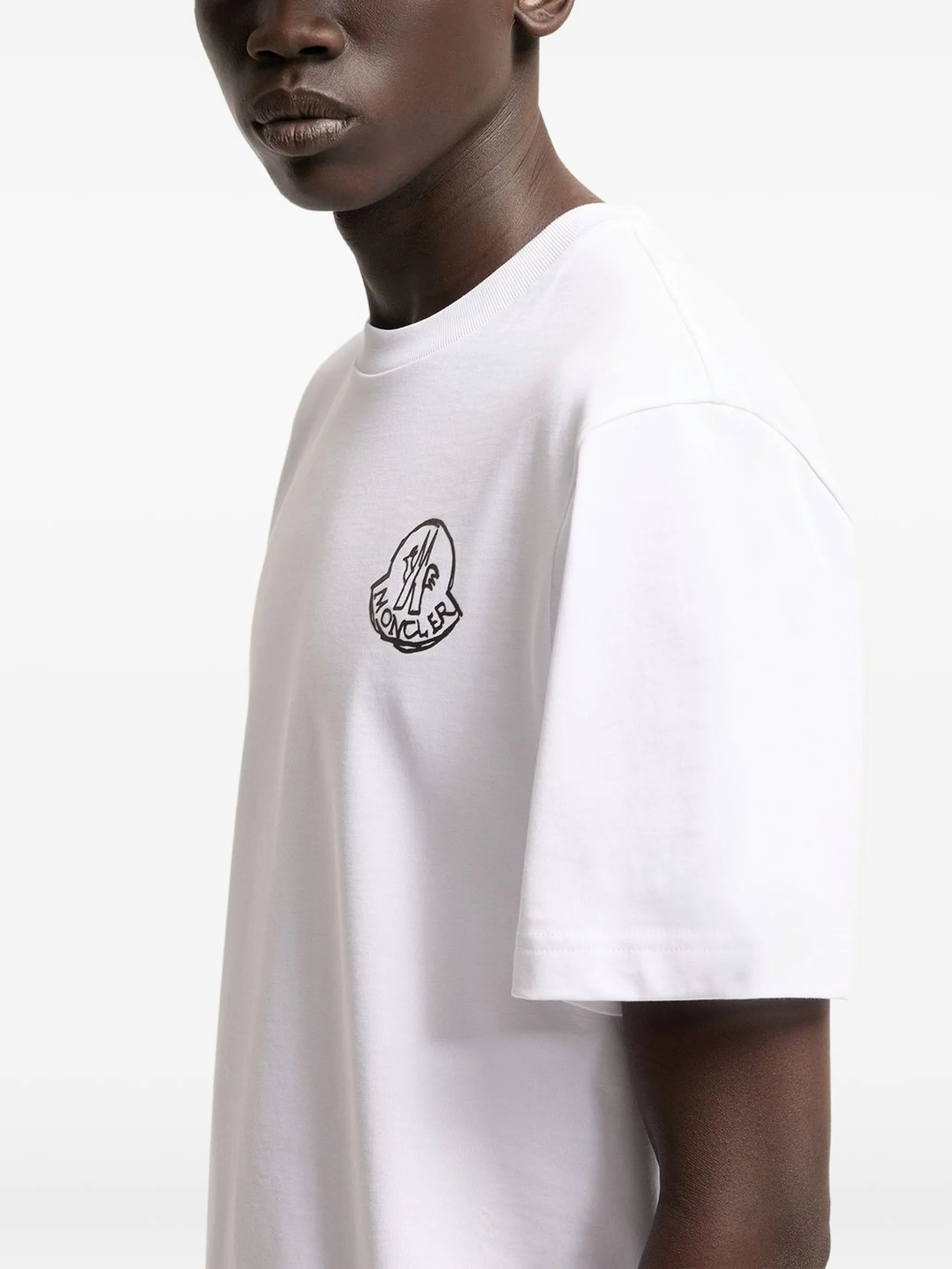 cotton jersey logo patch T-shirt