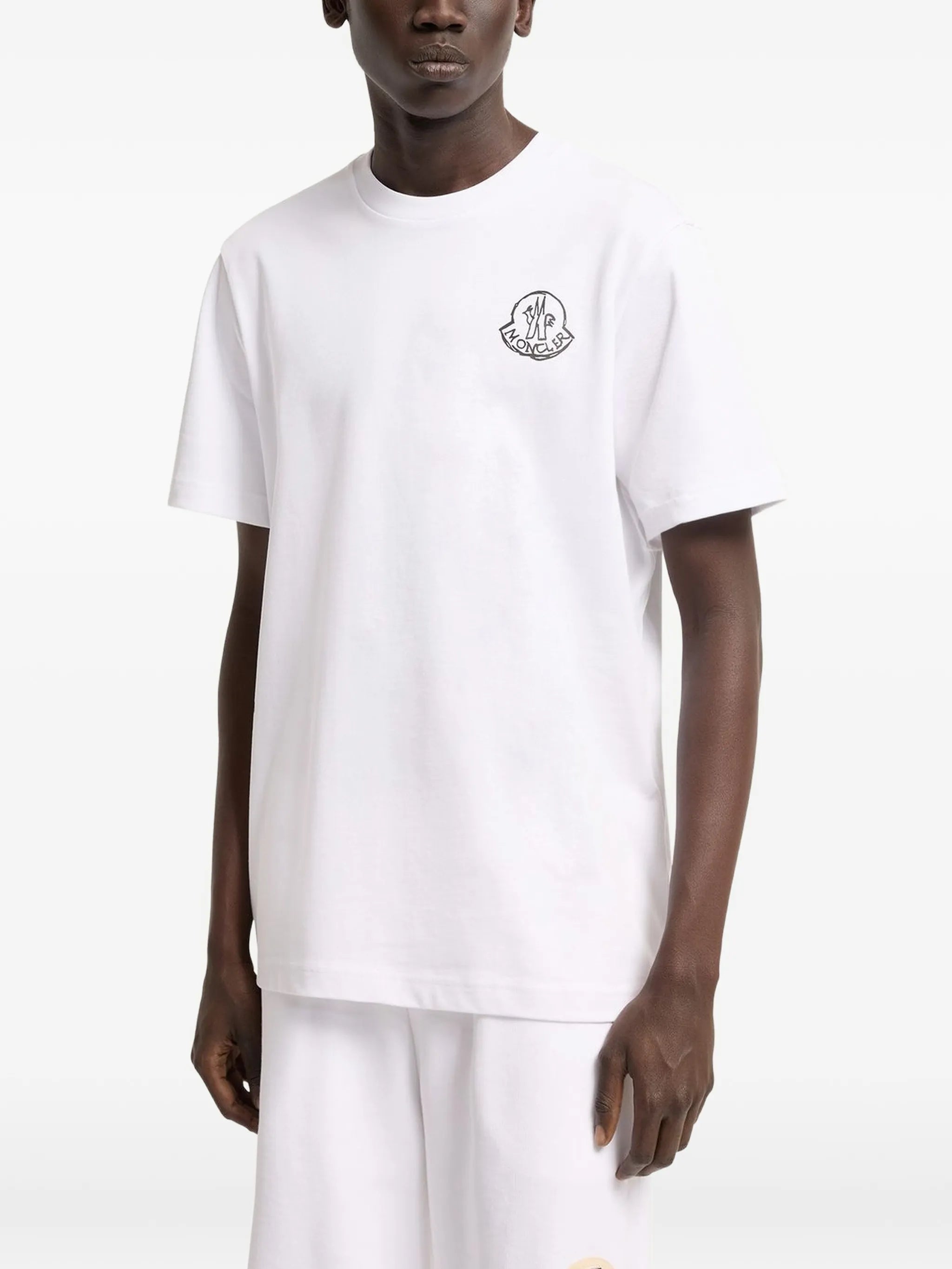 cotton jersey logo patch T-shirt