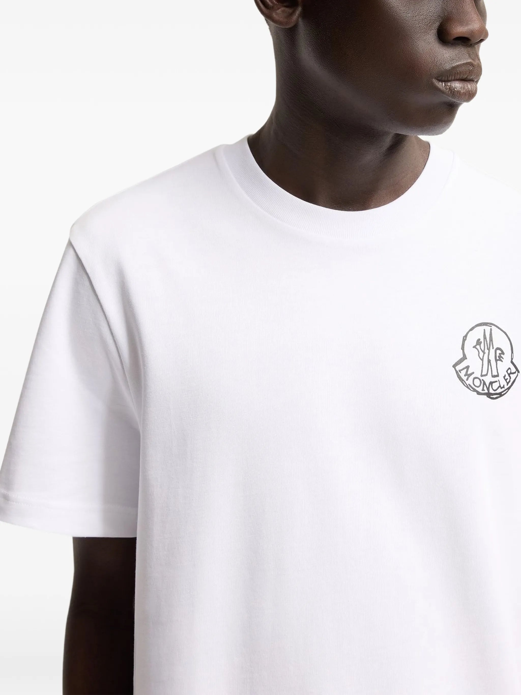 cotton jersey logo patch T-shirt