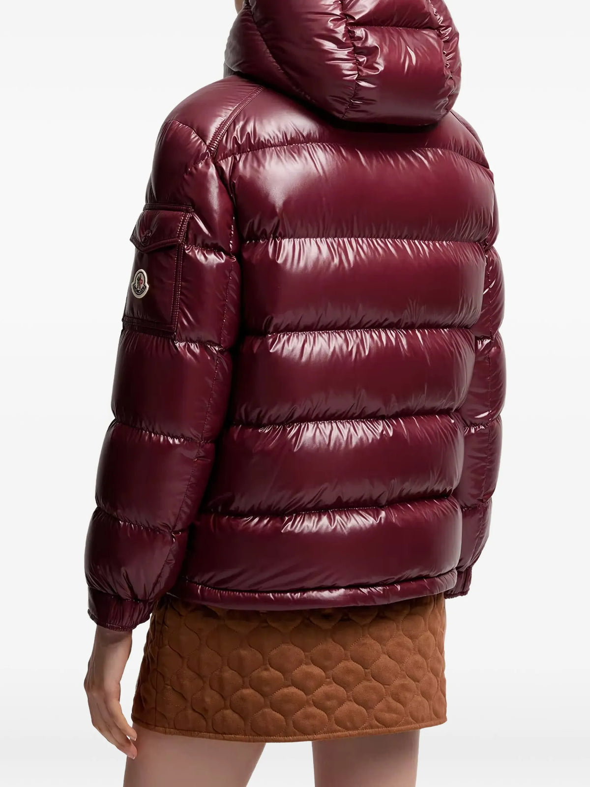 Maire hooded short down jacket