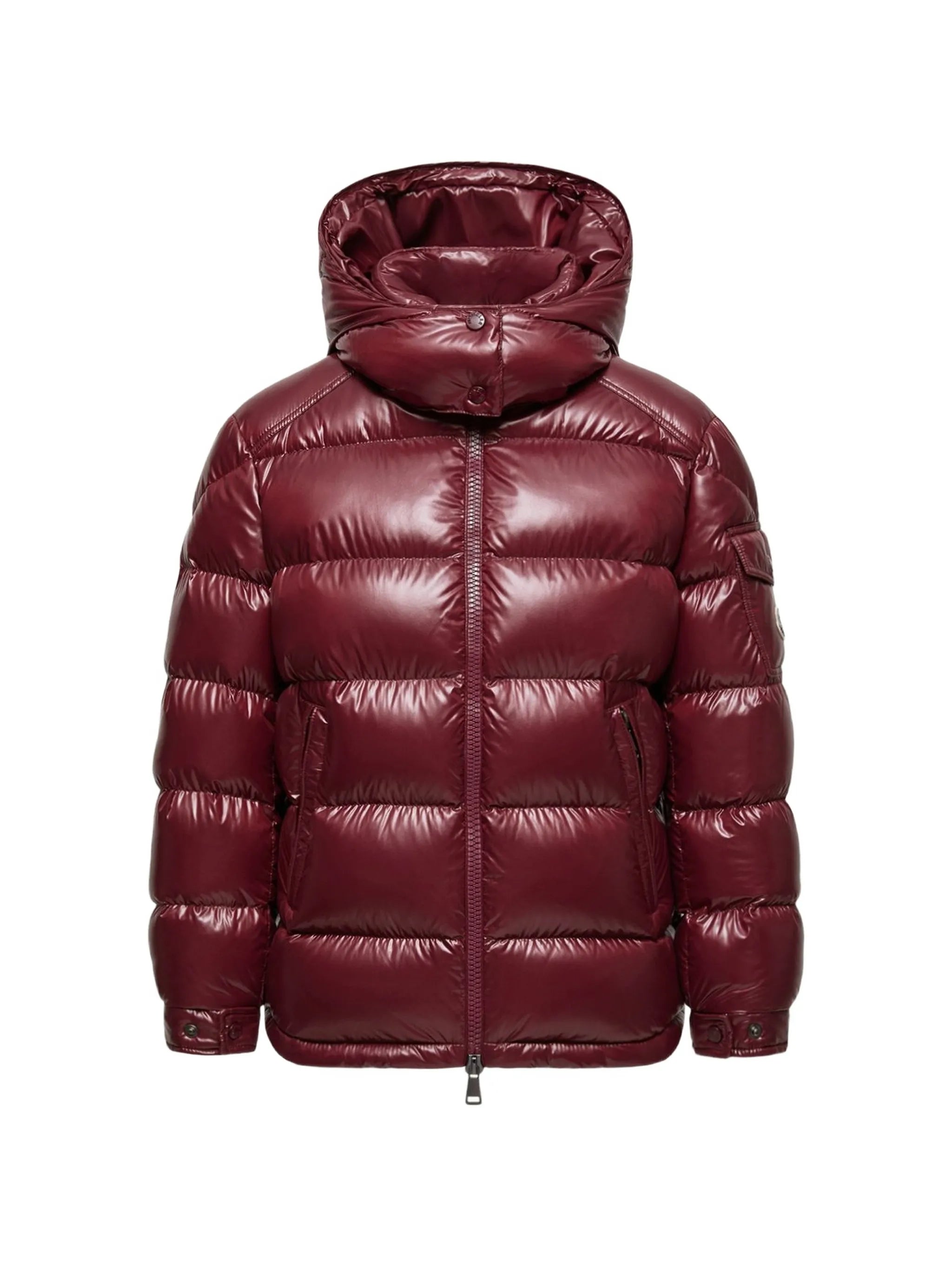 Maire hooded short down jacket