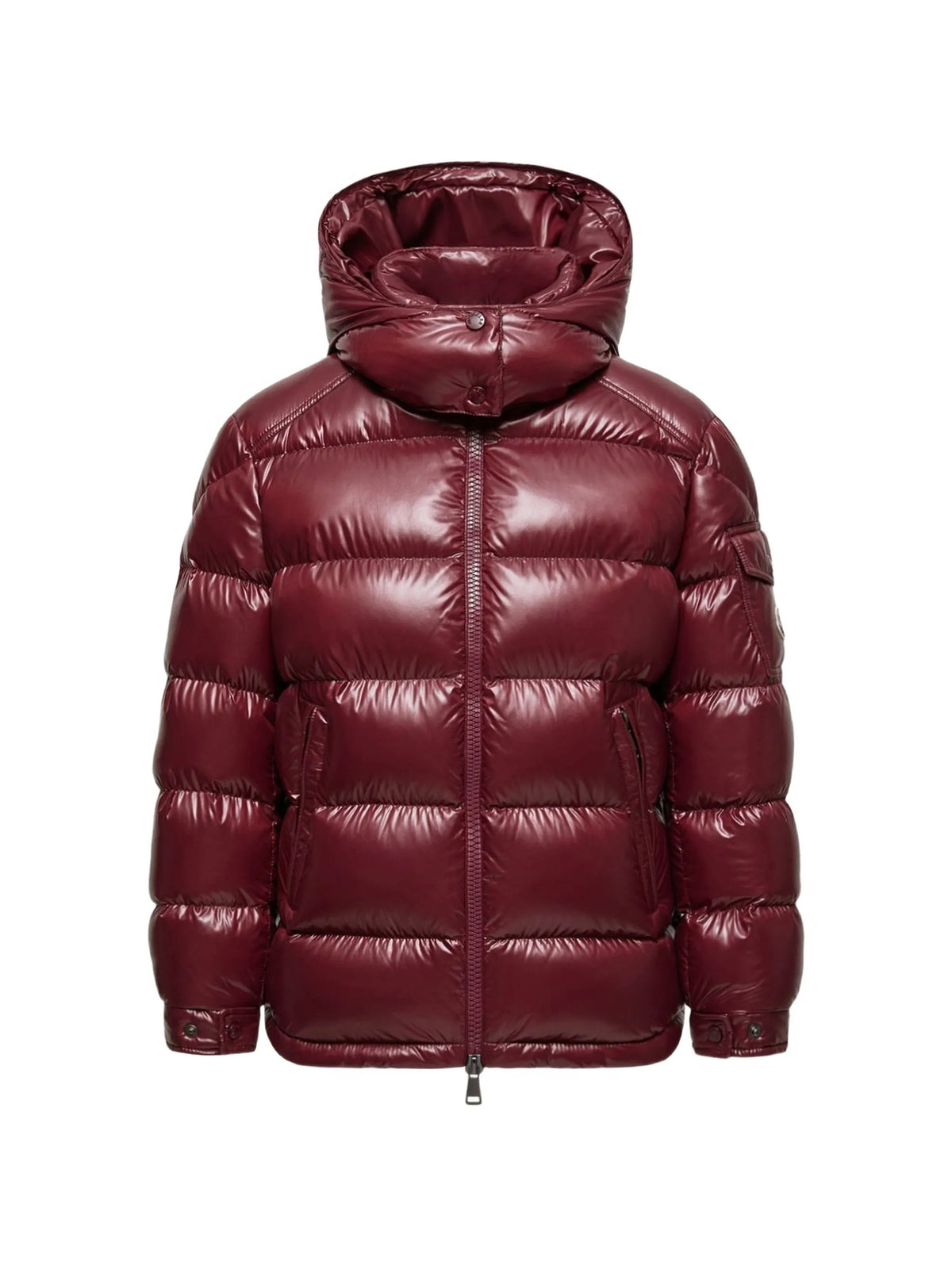 Maire hooded short down jacket