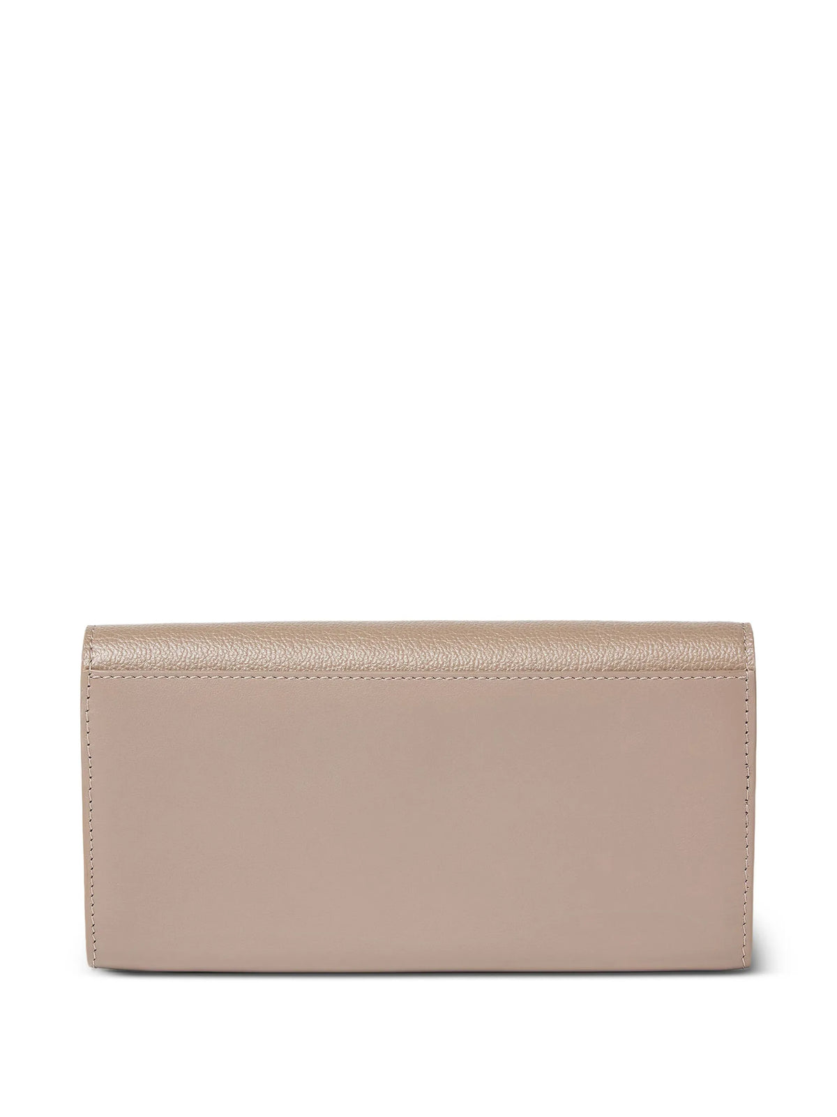dove gray leather chain wallet