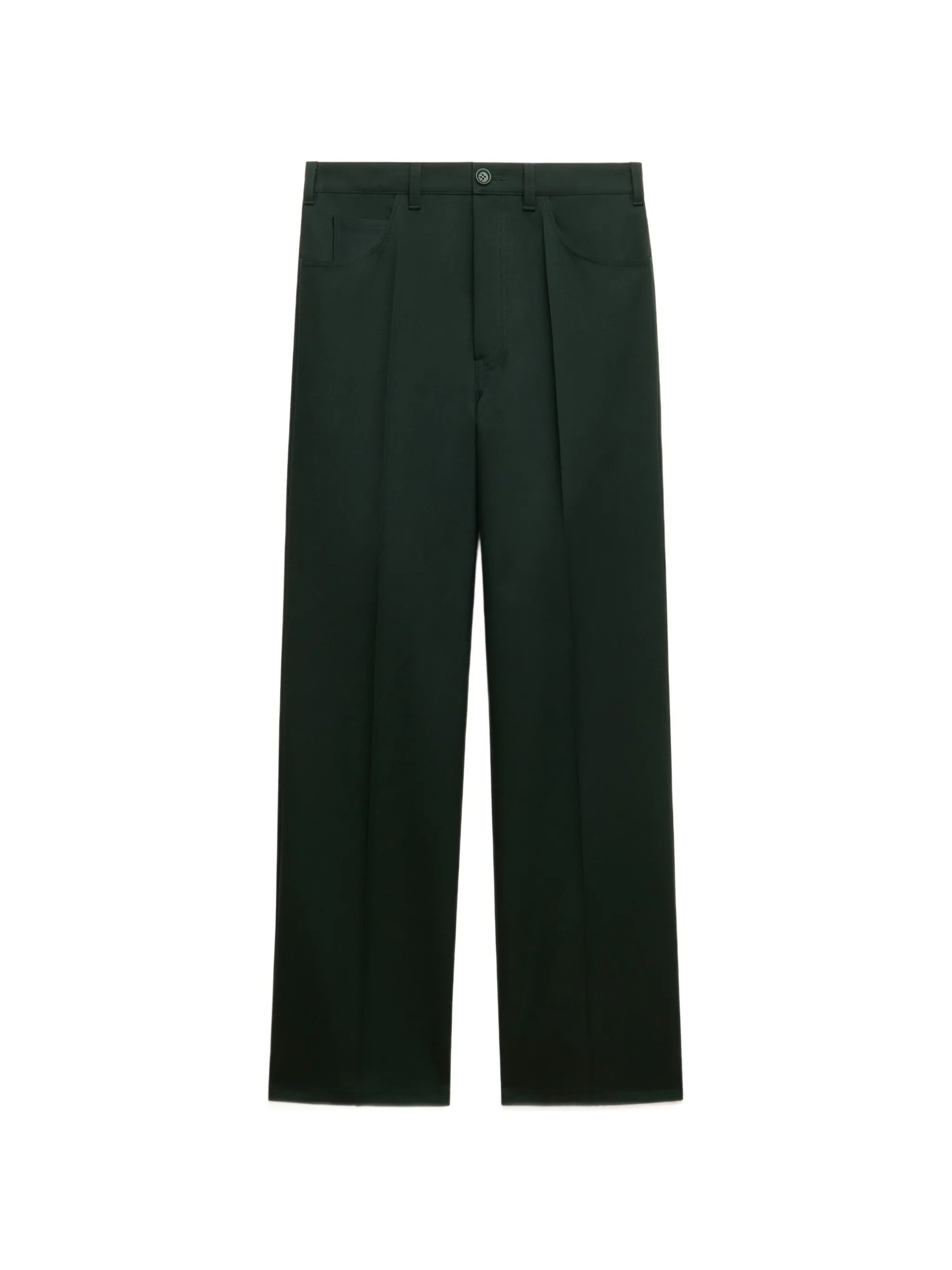 pressed-crease straight-leg trousers