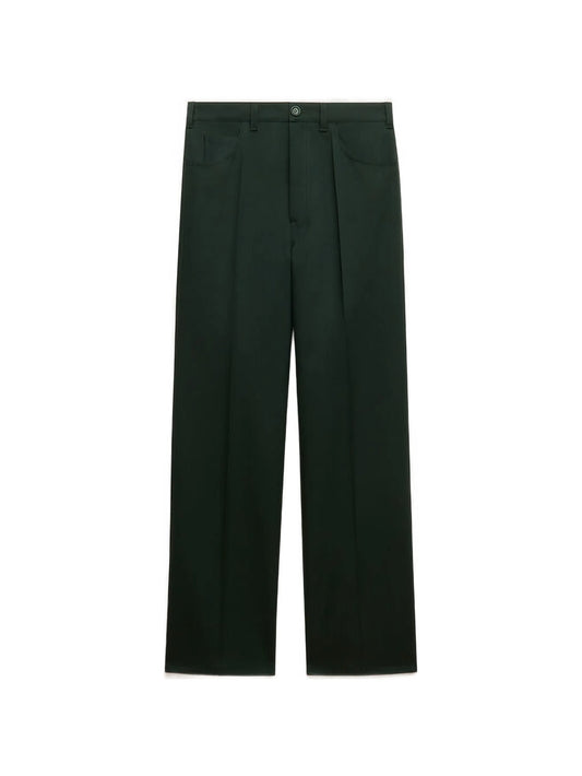 deep green techno fabric trousers