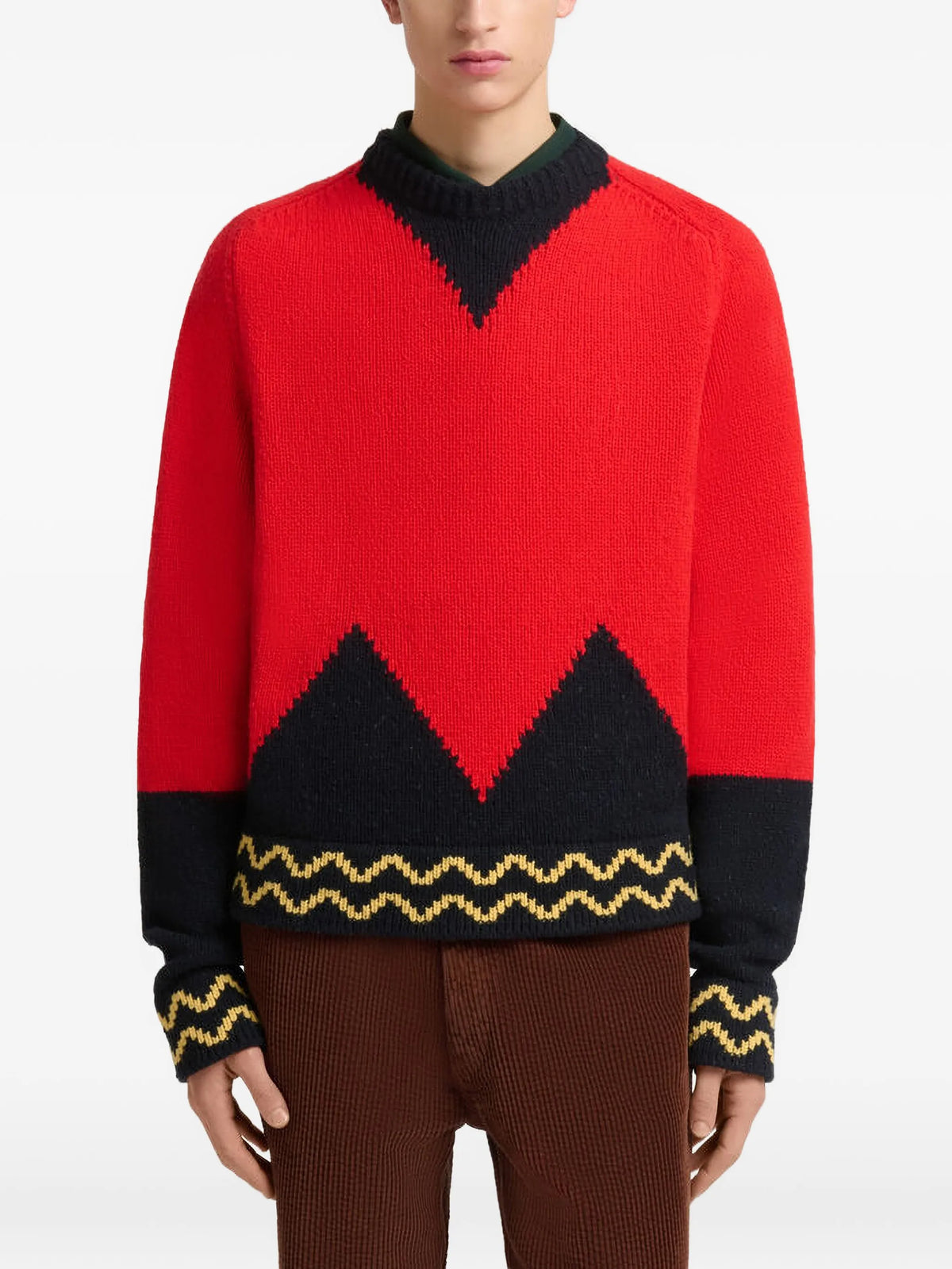 jacquard-print relaxed-fit sweater