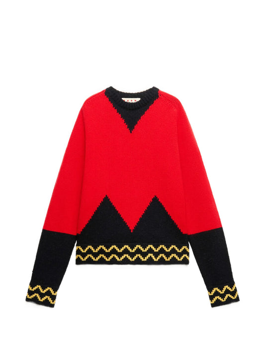 jacquard-print relaxed-fit sweater