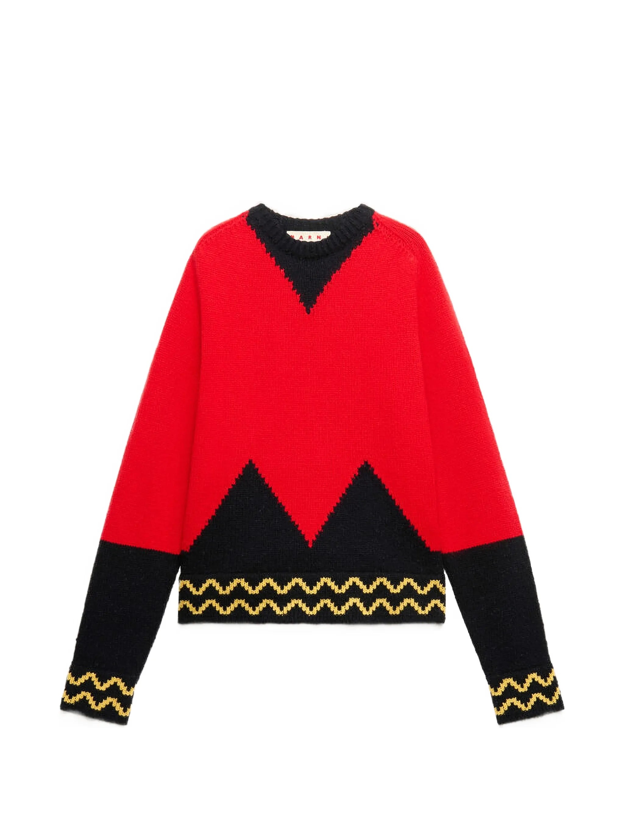 jacquard-print relaxed-fit sweater