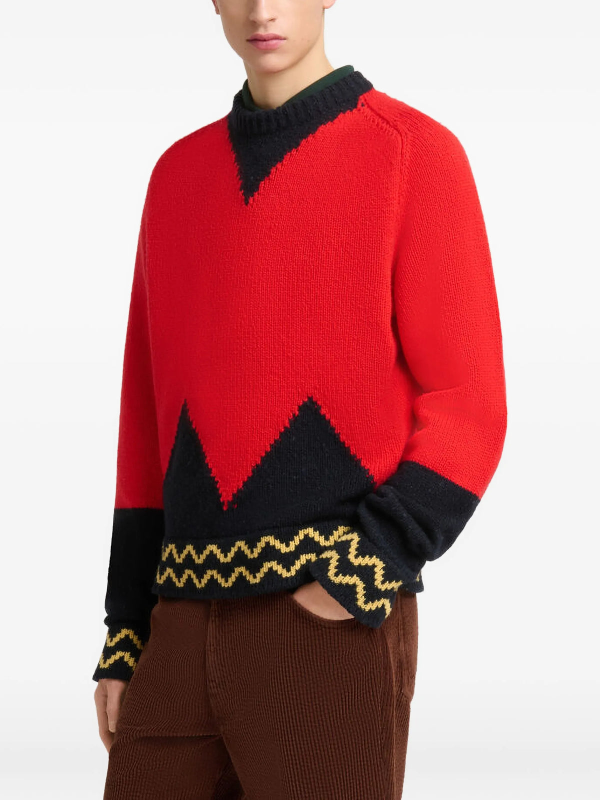 jacquard-print relaxed-fit sweater