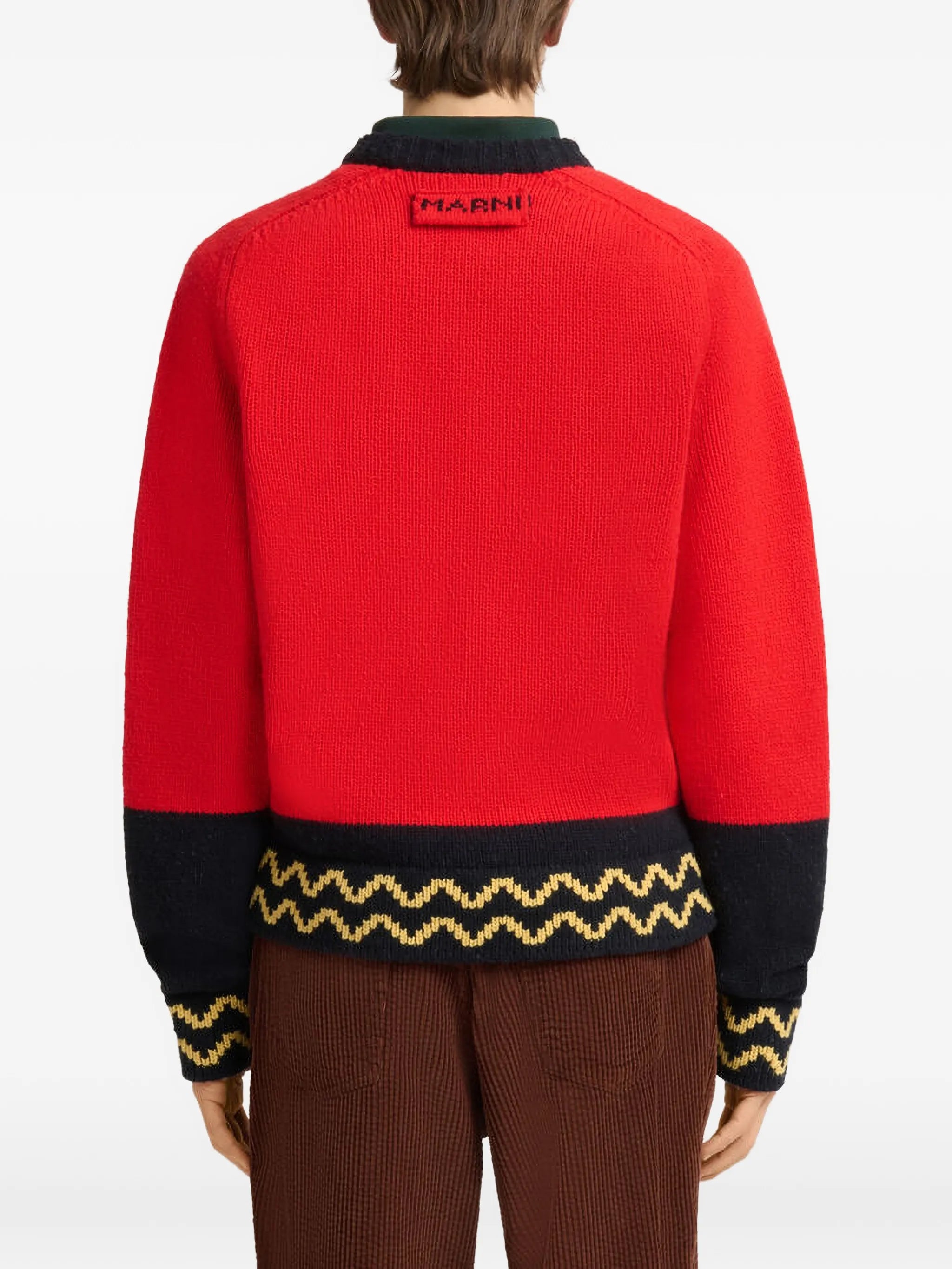 jacquard-print relaxed-fit sweater